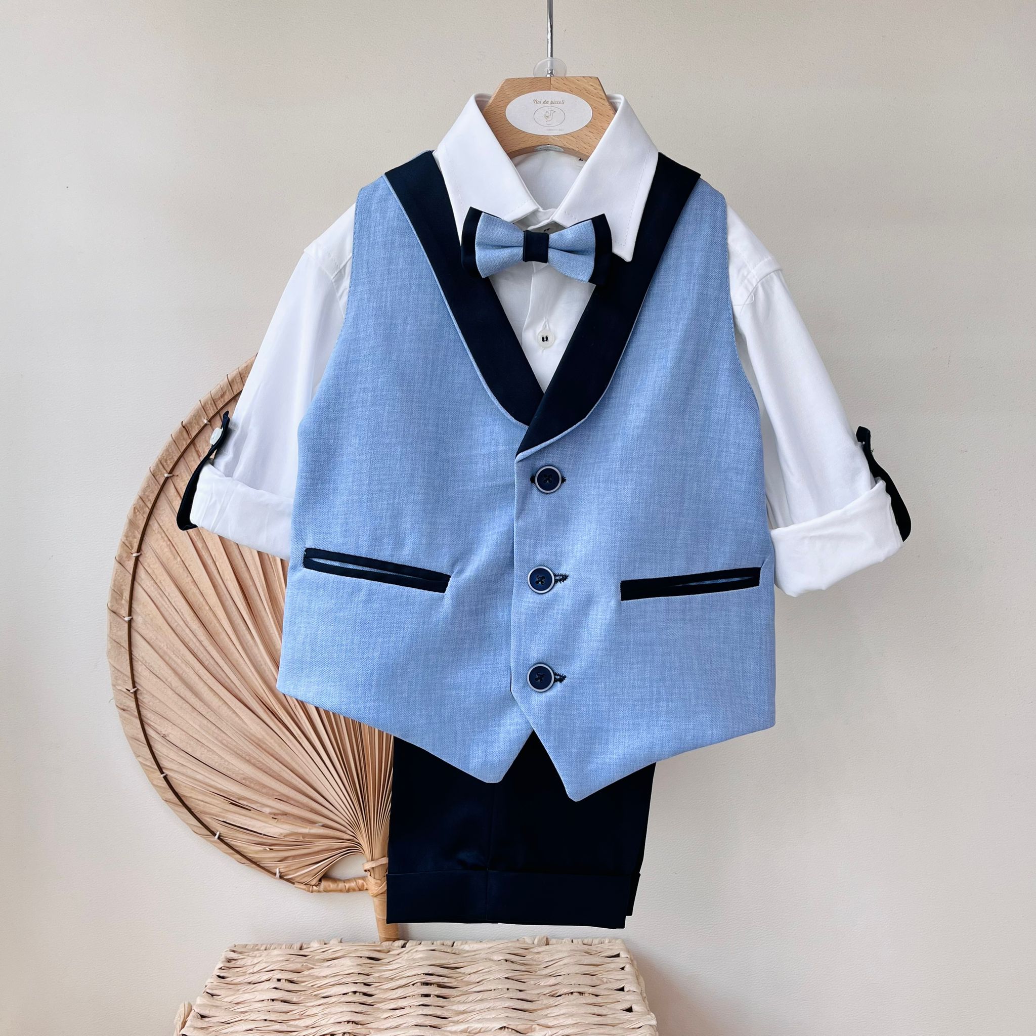 COMPLETO 4 PZ CERIMONIALE JASON COBALTO - Noi da piccoli