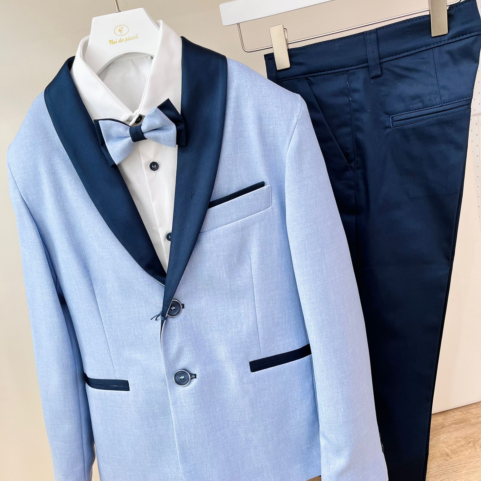 COMPLETO 4 PZ CERIMONIALE KIM COBALTO - Noi da piccoli