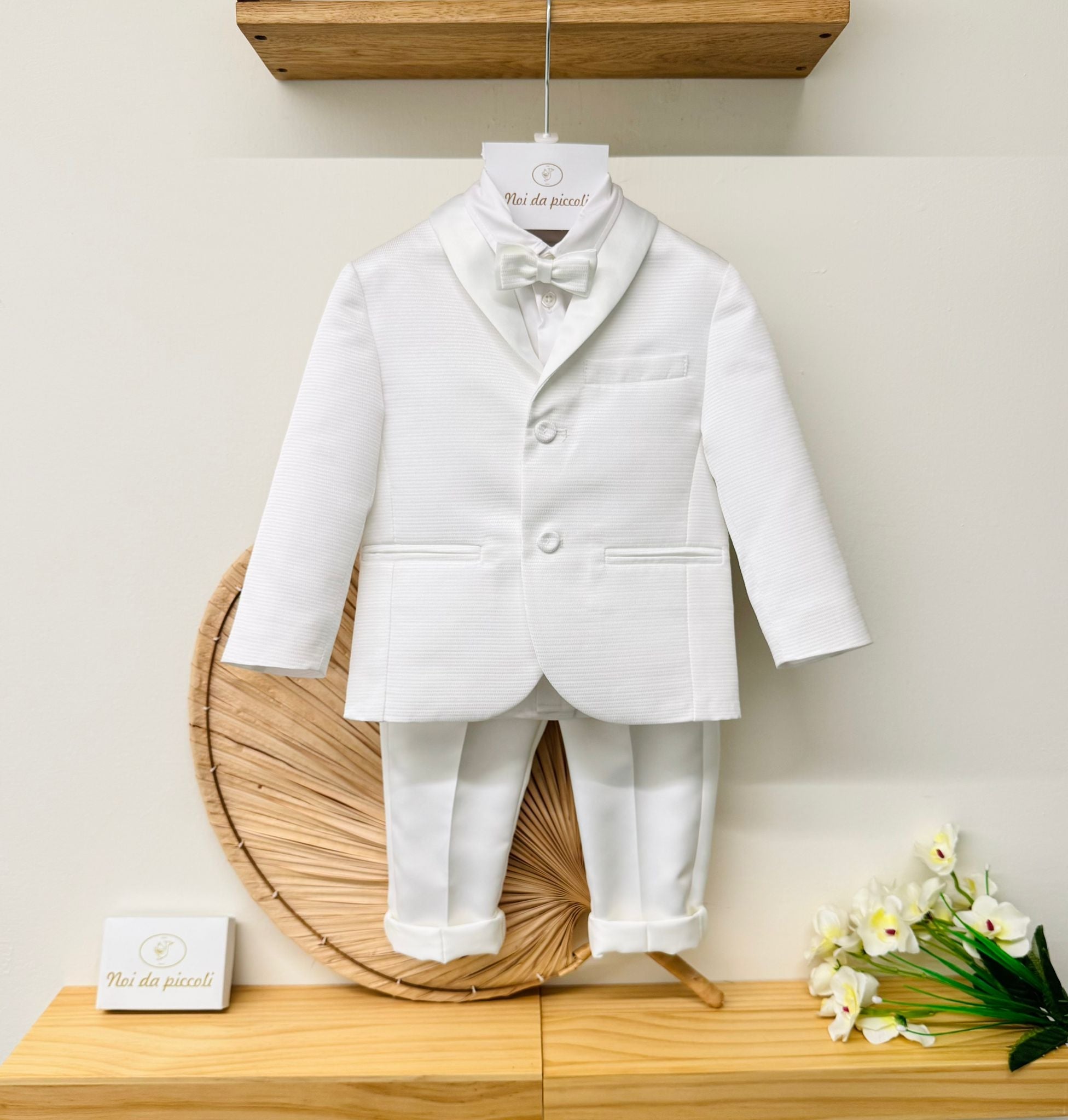 COMPLETO 4 PZ CERIMONIALE PUREZZA BIANCO - Noi da piccoli