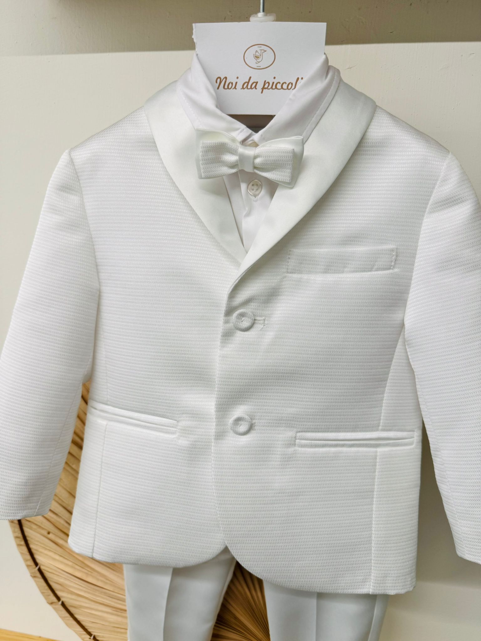 COMPLETO 4 PZ CERIMONIALE PUREZZA BIANCO - Noi da piccoli