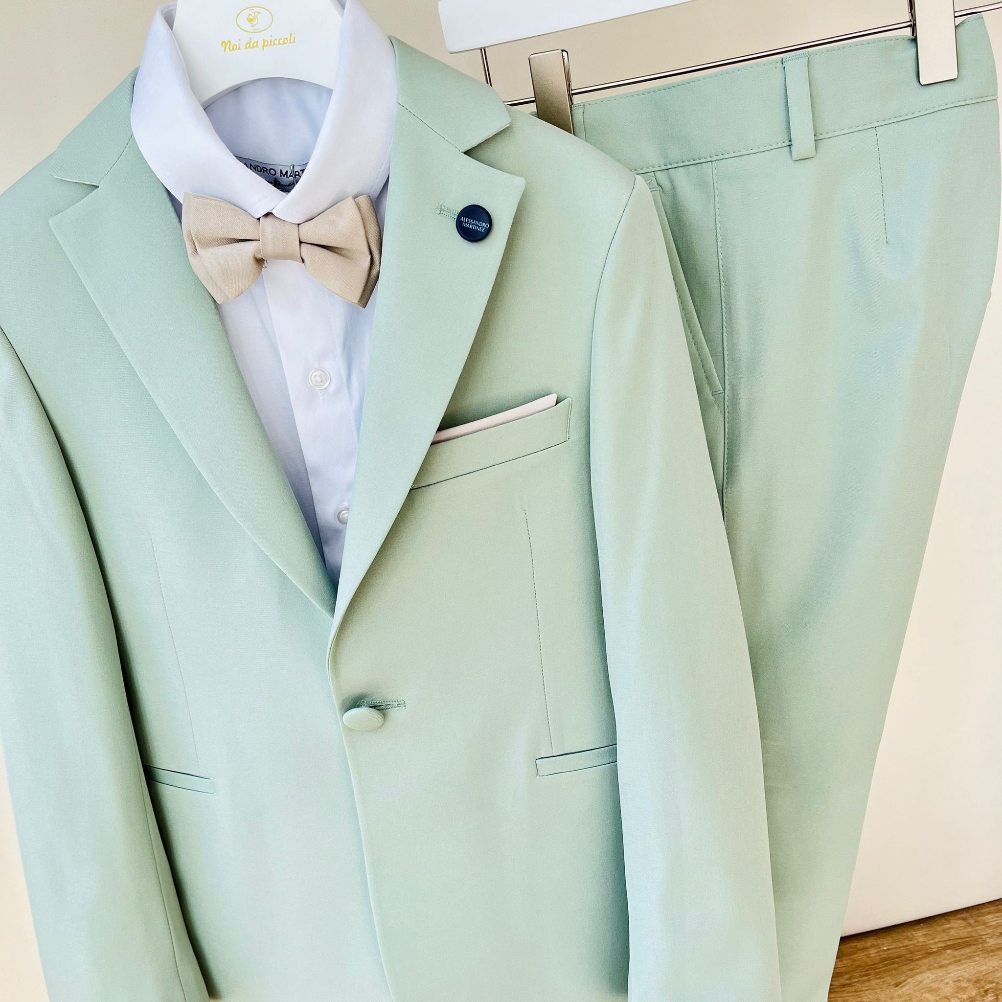 COMPLETO 4 PZ CERIMONIALE SALVIA - Noi da piccoli