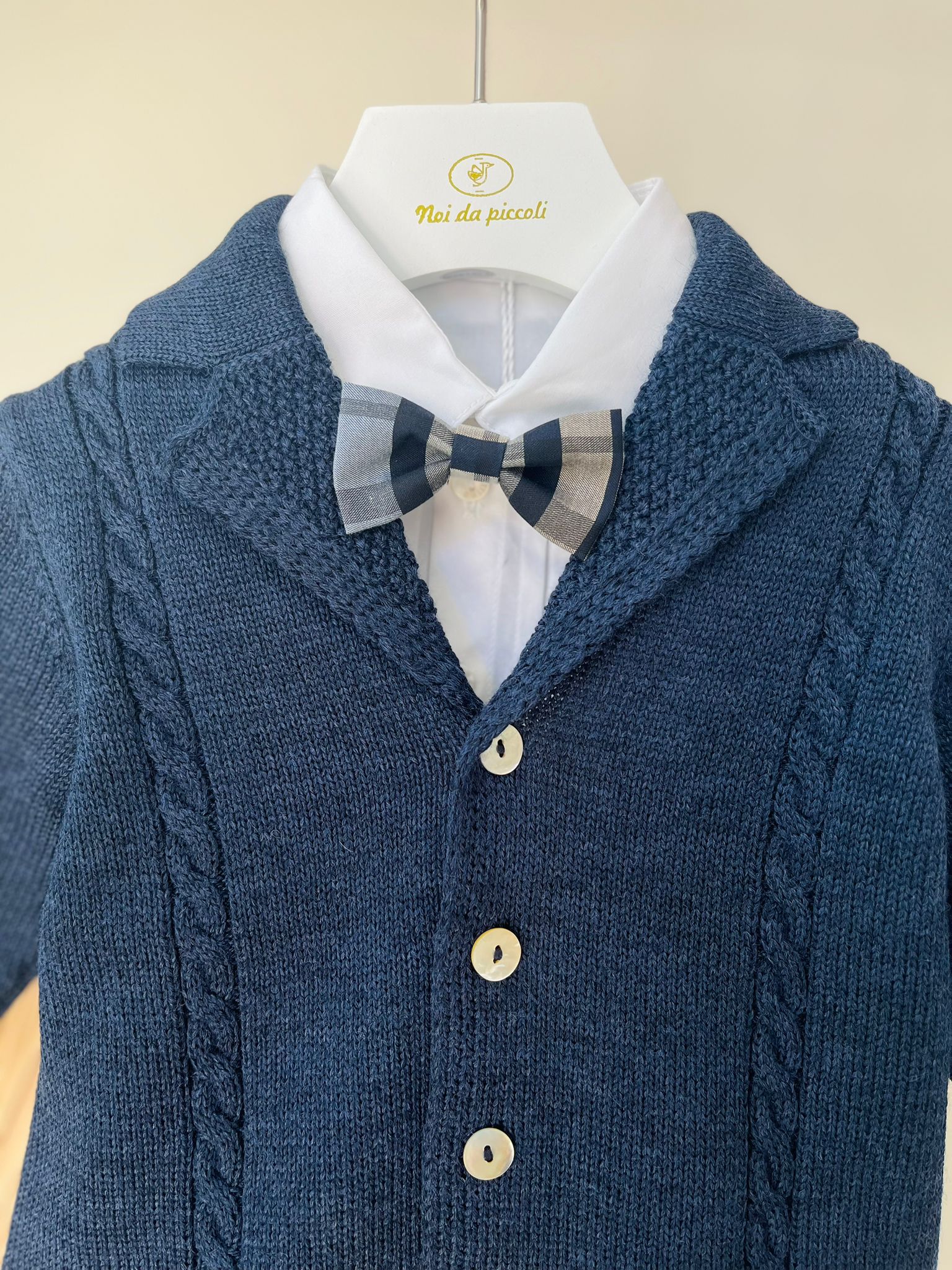 COMPLETO 4 PZ QUADRONI NAVY - Noi da piccoli