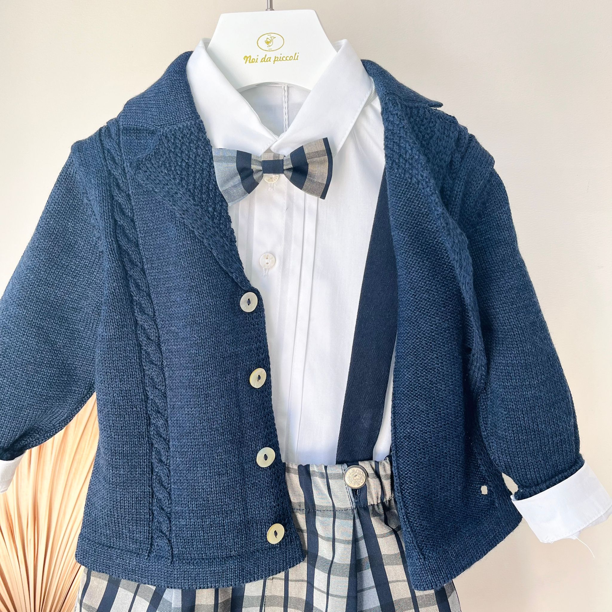 COMPLETO 4 PZ QUADRONI NAVY - Noi da piccoli