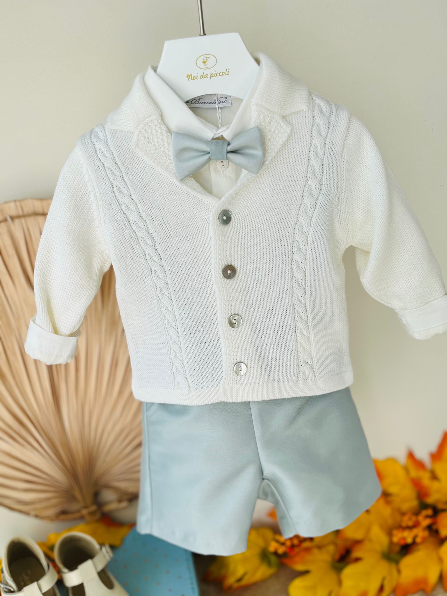 COMPLETO 4 PZ RASATO SALVIA - Noi da piccoli