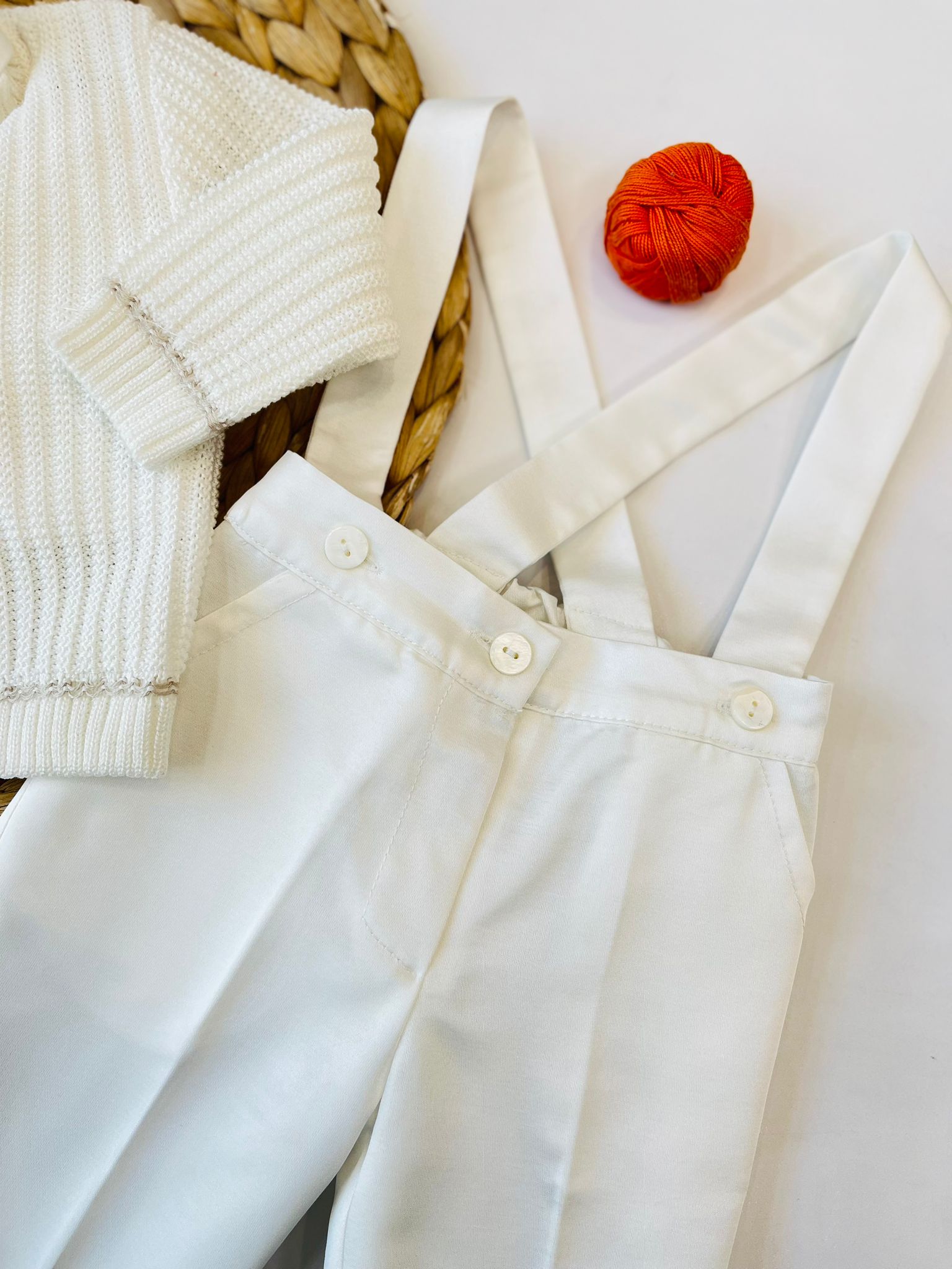 COMPLETO 4PZ EDOARDO 100 % COTONE VANIGLIA NOCE - Noi da piccoli