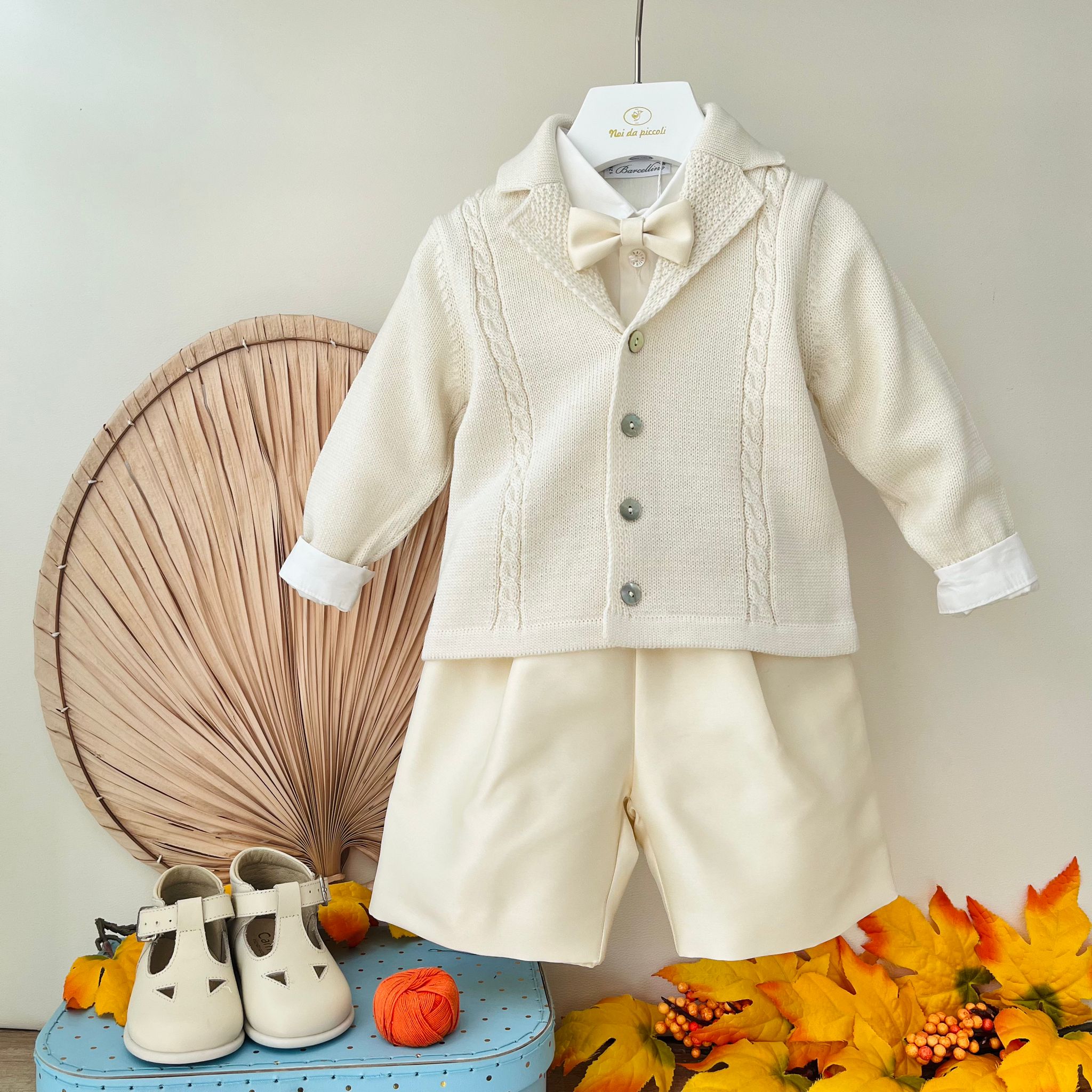 COMPLETO 4PZ ELEGANTE PANNA - Noi da piccoli