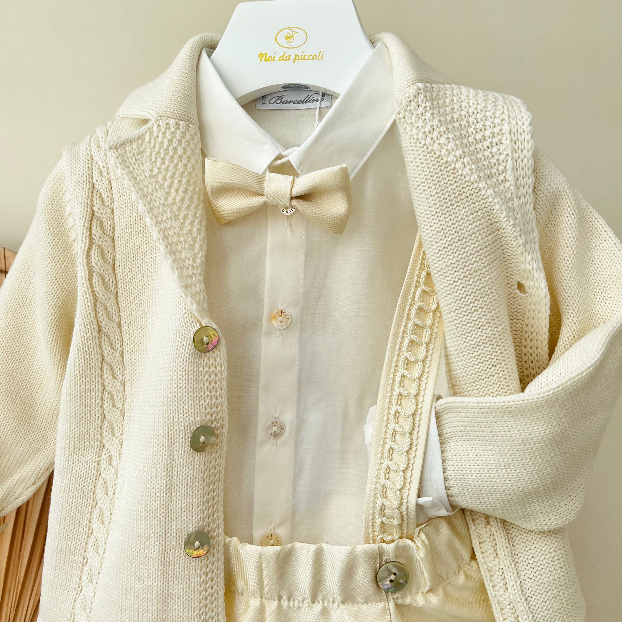 COMPLETO 4PZ ELEGANTE PANNA - Noi da piccoli