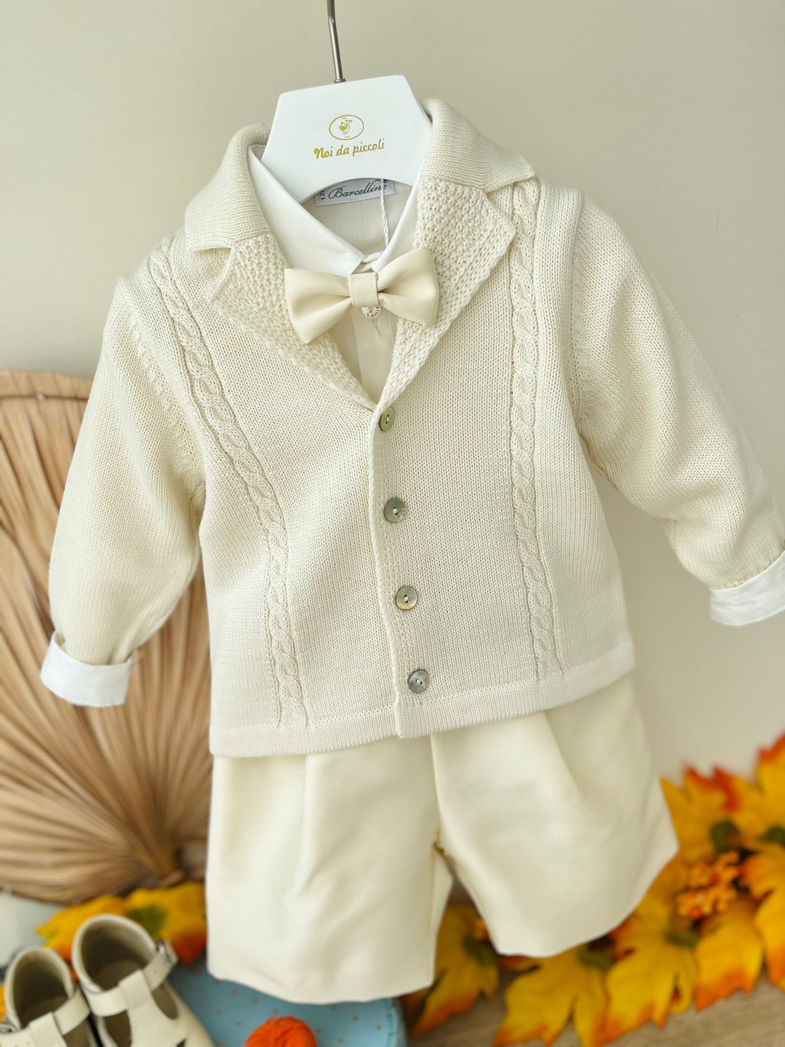 COMPLETO 4PZ ELEGANTE PANNA - Noi da piccoli