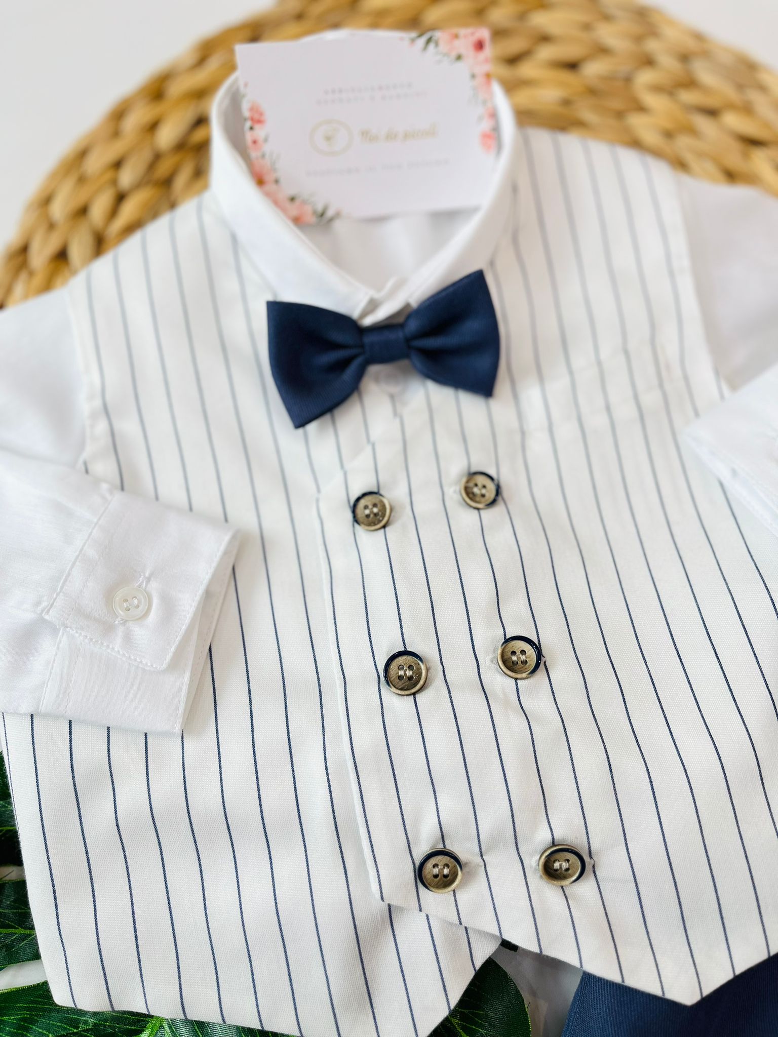 COMPLETO 4PZ GENTLEMAN BIANCO BLU - Noi da piccoli