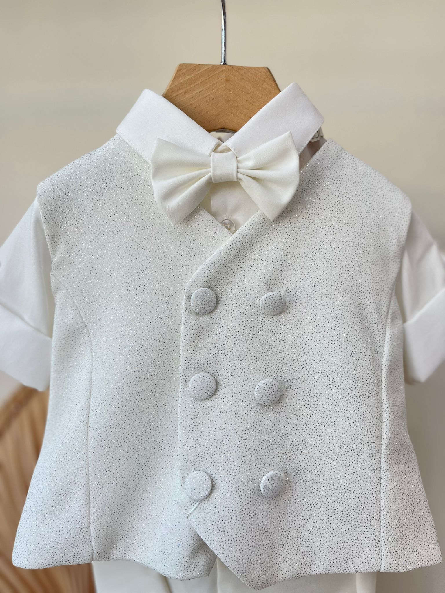 COMPLETO 4PZ PANNA SATINATO - Noi da piccoli