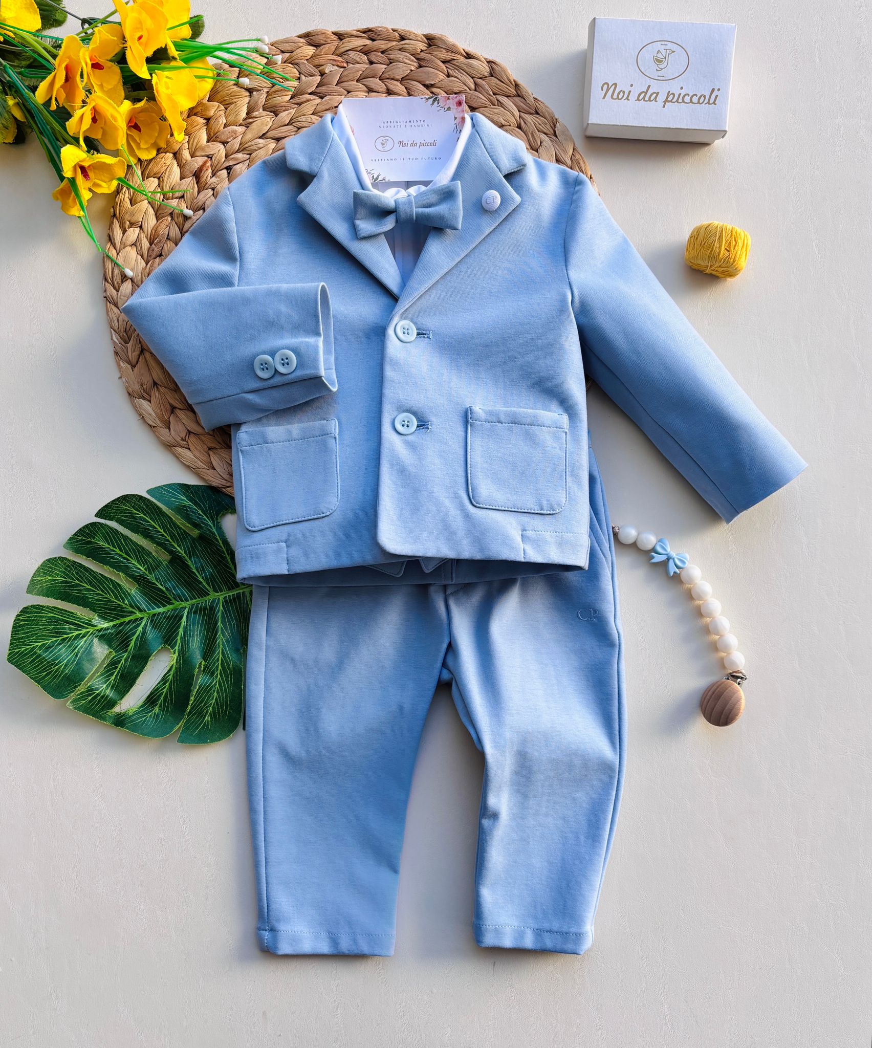 COMPLETO 5 PZ CERIMONIALE CIELO - Noi da piccoli