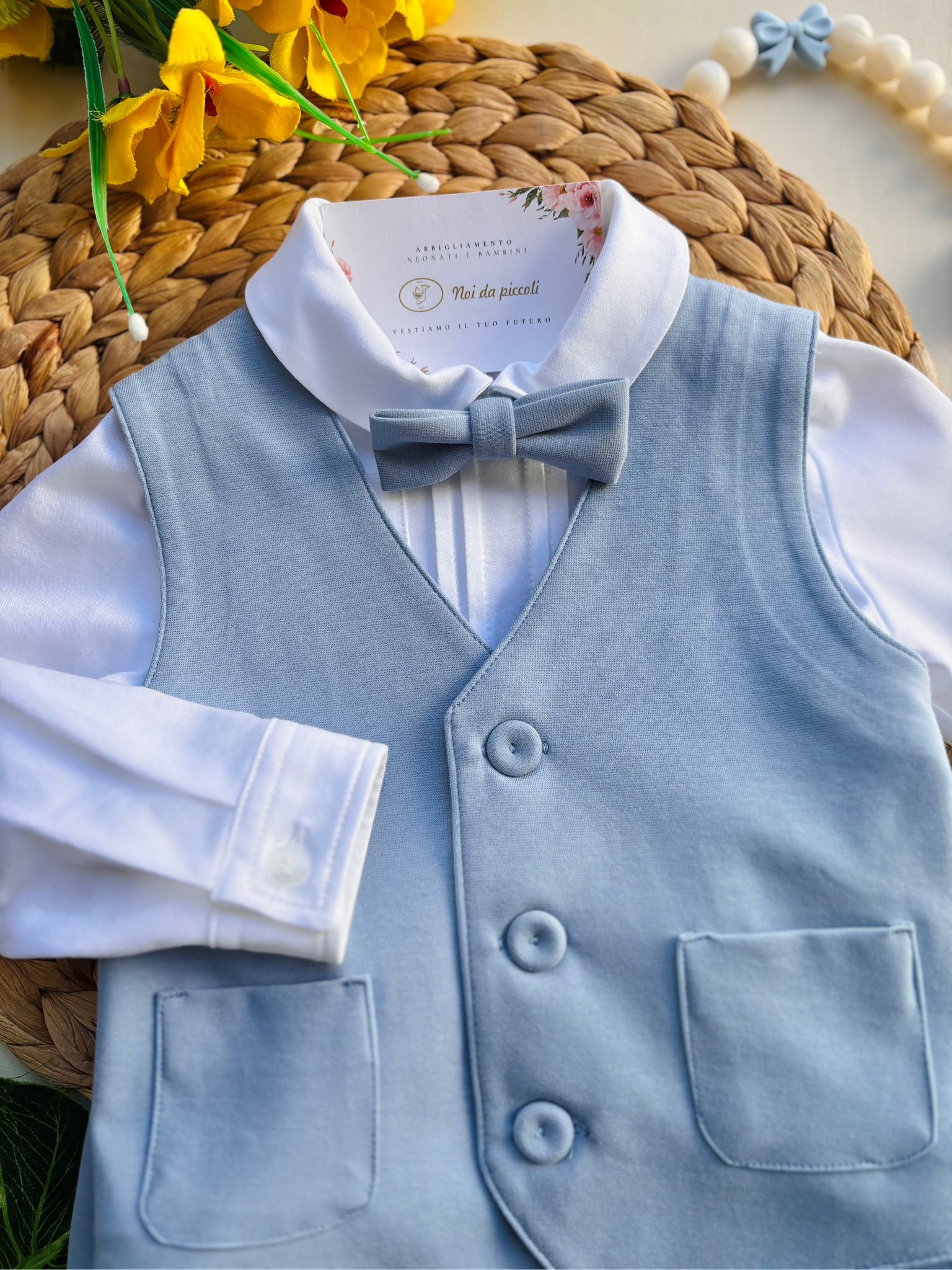 COMPLETO 5 PZ CERIMONIALE CIELO - Noi da piccoli