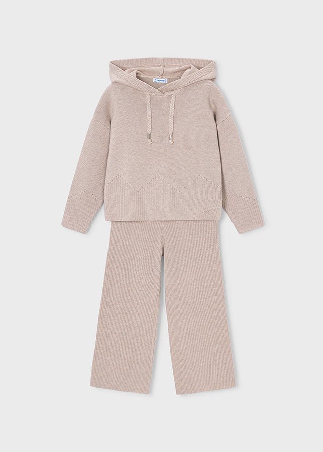 COMPLETO BEIGE IN COTONE CALDO - Noi da piccoli