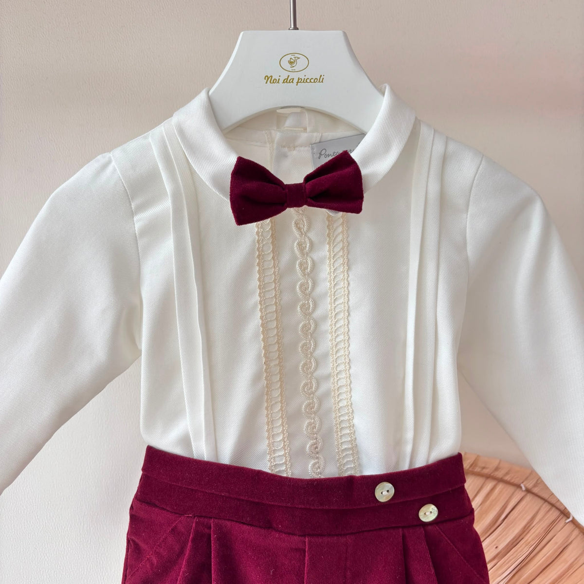 Completo Cerimoniale Antoine Velluto Bordeaux Ponto Por Ponto - Noi da piccoli