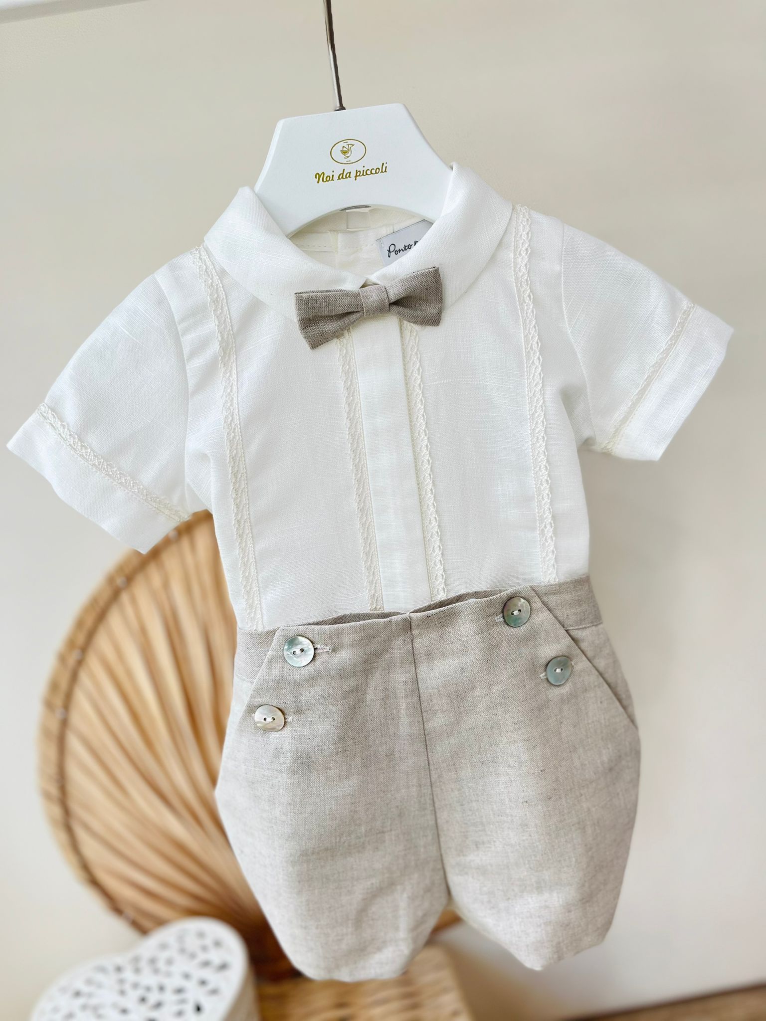 COMPLETO CERIMONIALE BEIGE - Noi da piccoli