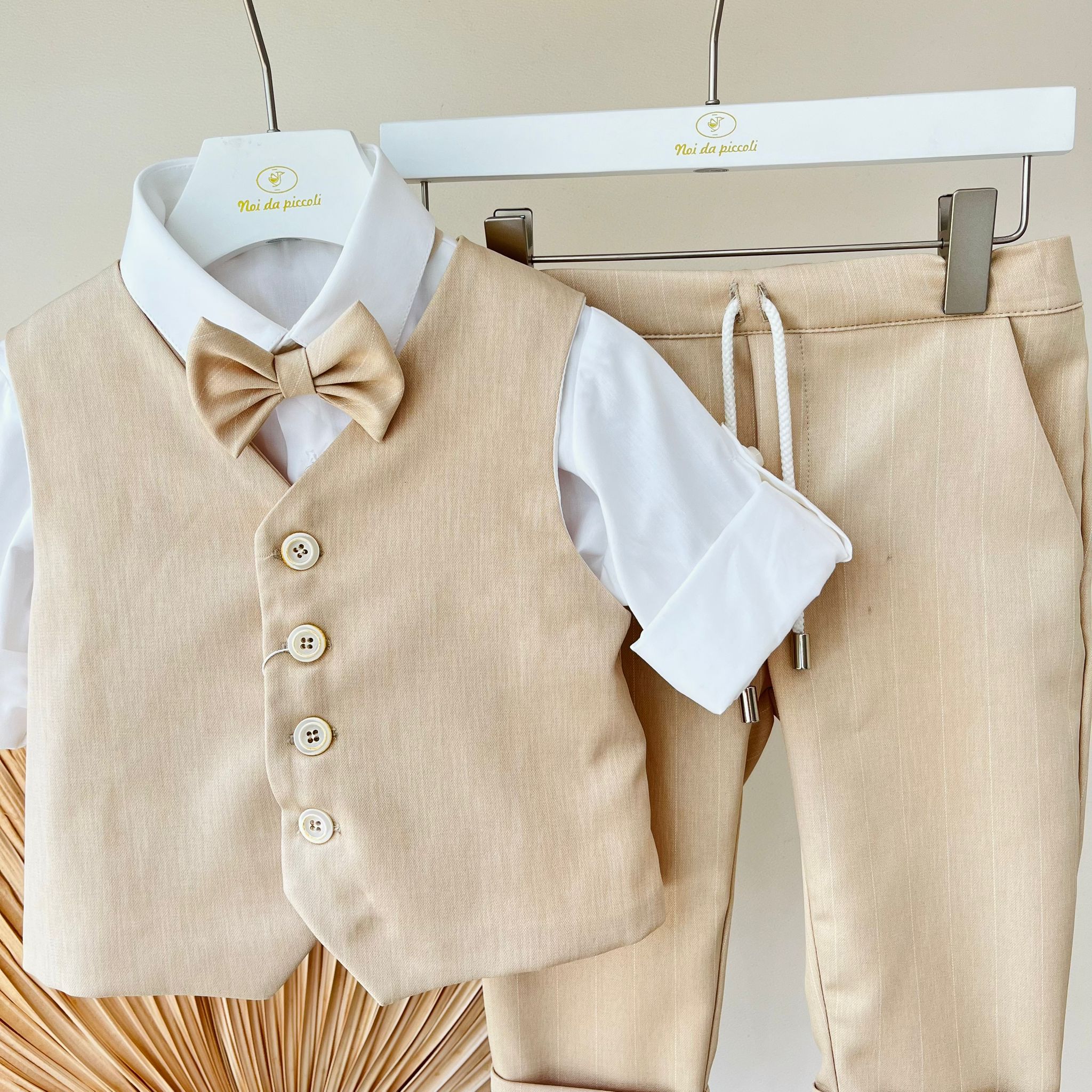 COMPLETO CERIMONIALE BEIGE - Noi da piccoli