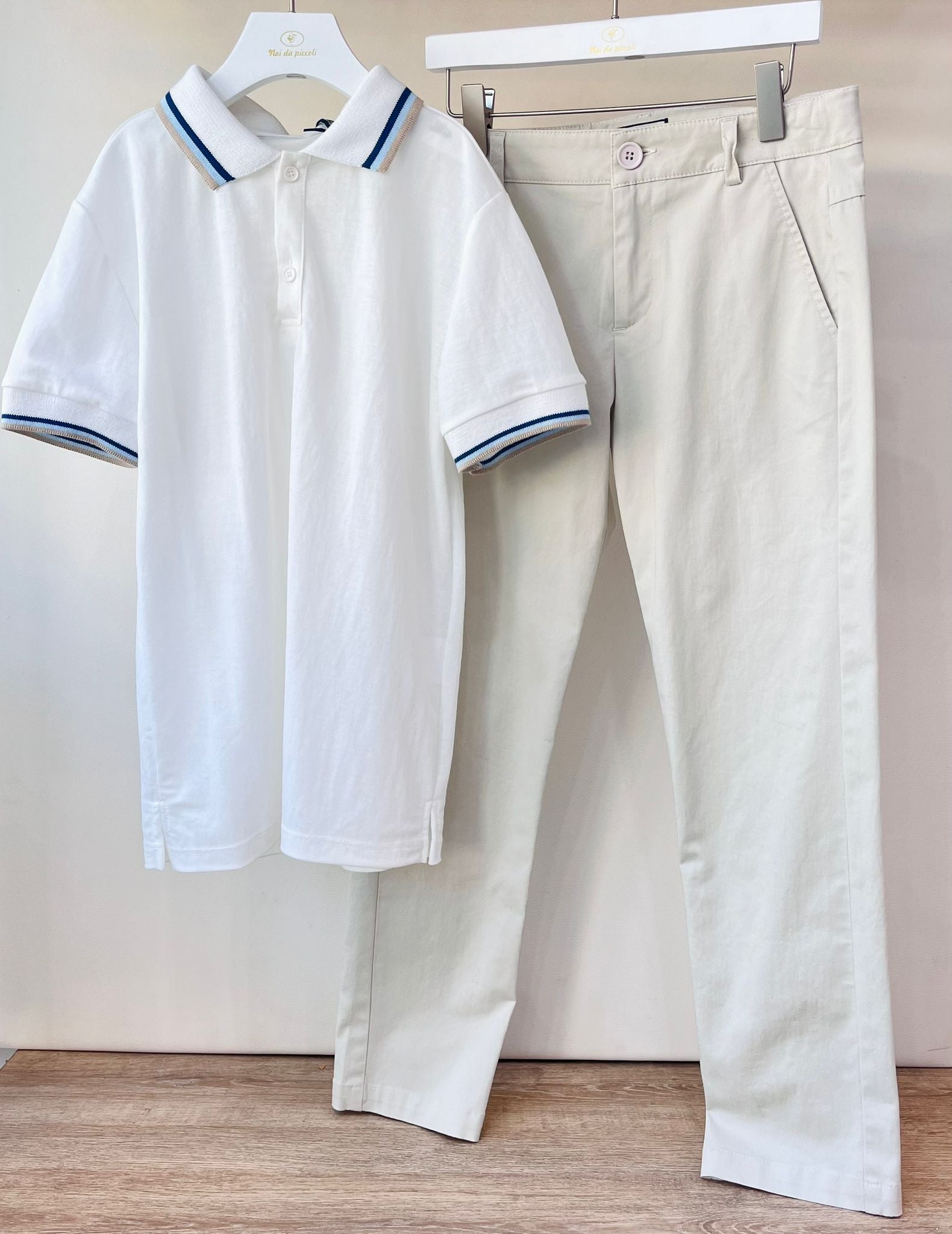 COMPLETO CERIMONIALE BIANCO BEIGE - Noi da piccoli