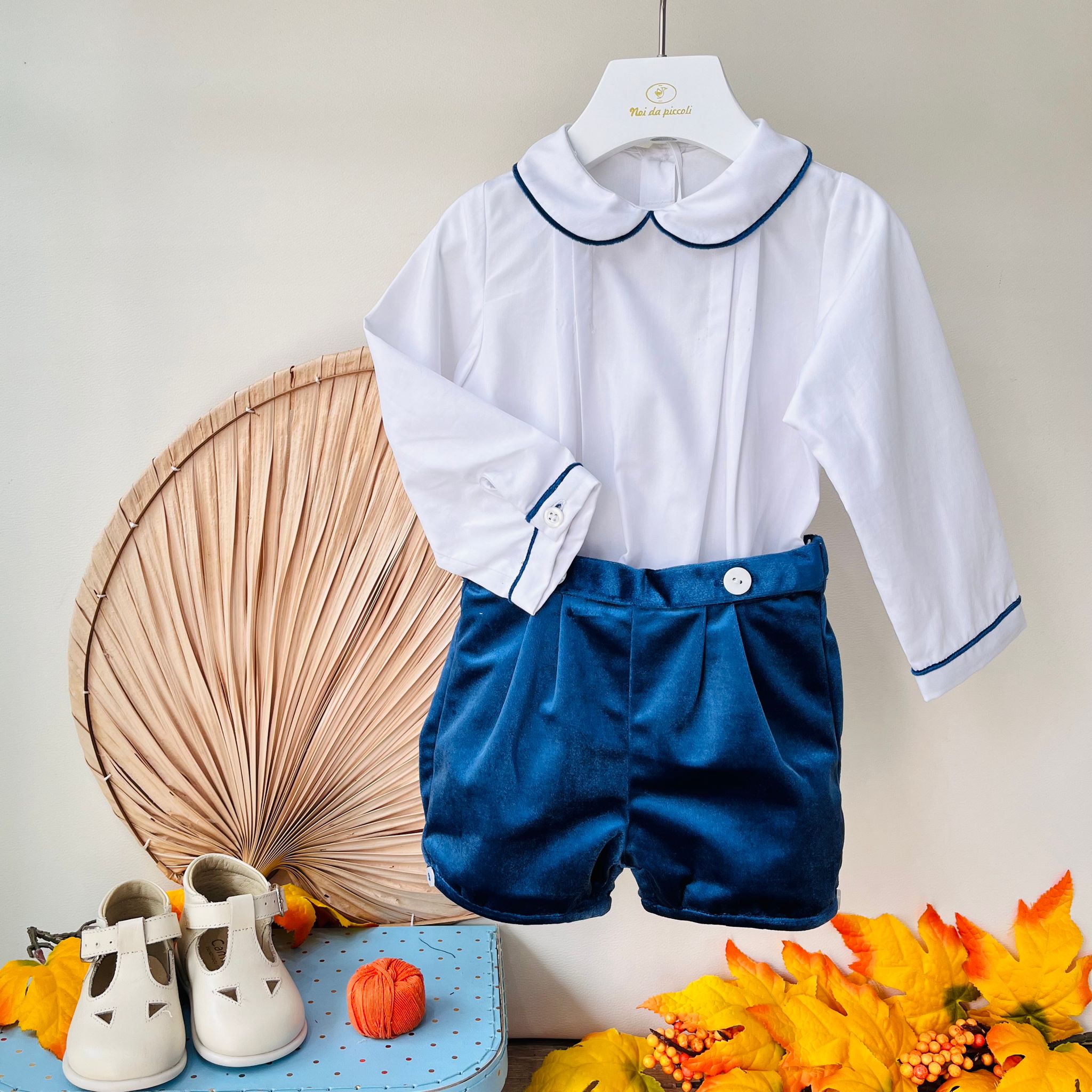 COMPLETO CERIMONIALE BIANCO BLU - Noi da piccoli