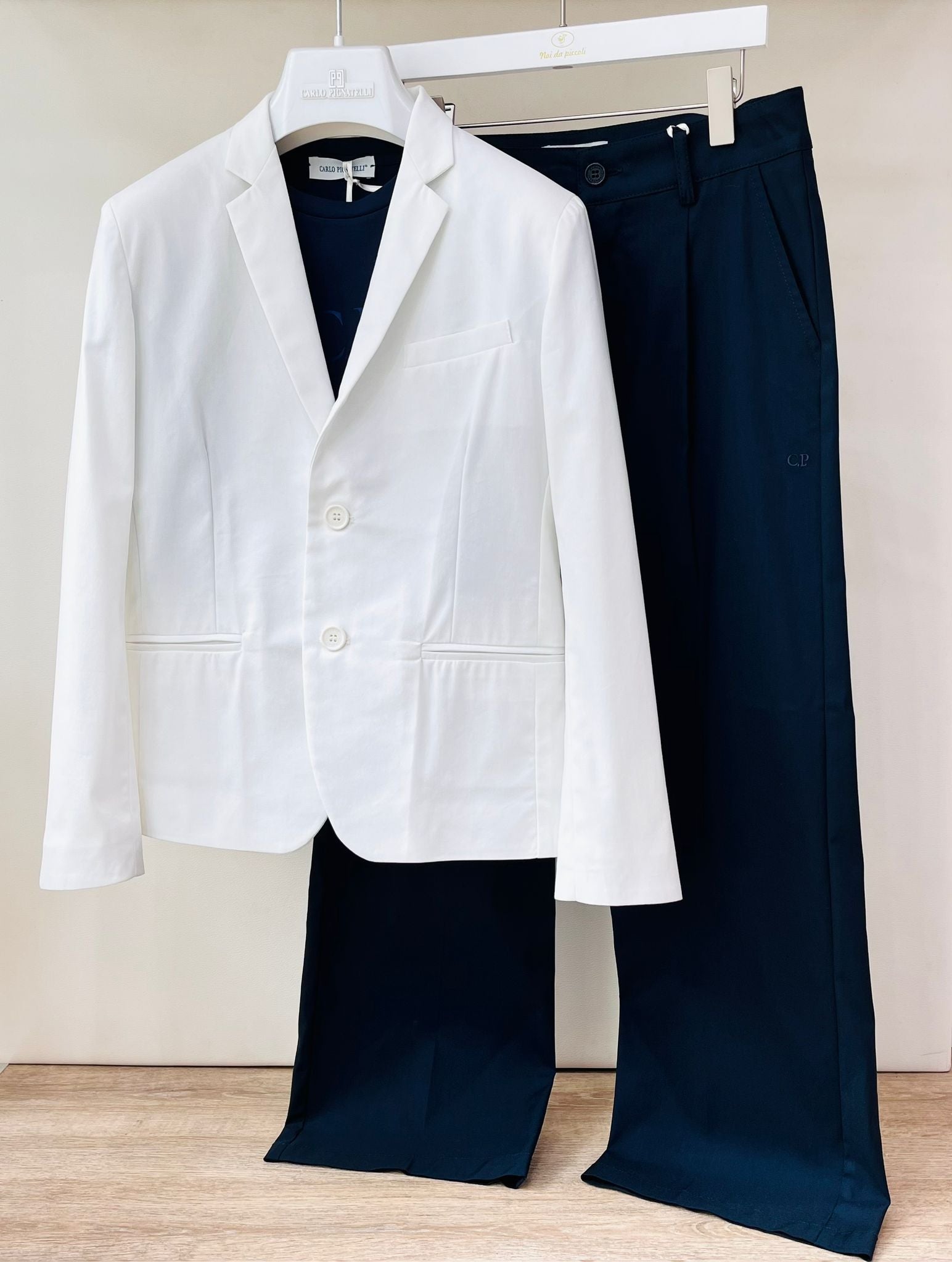 COMPLETO CERIMONIALE BIANCO E BLU - Noi da piccoli