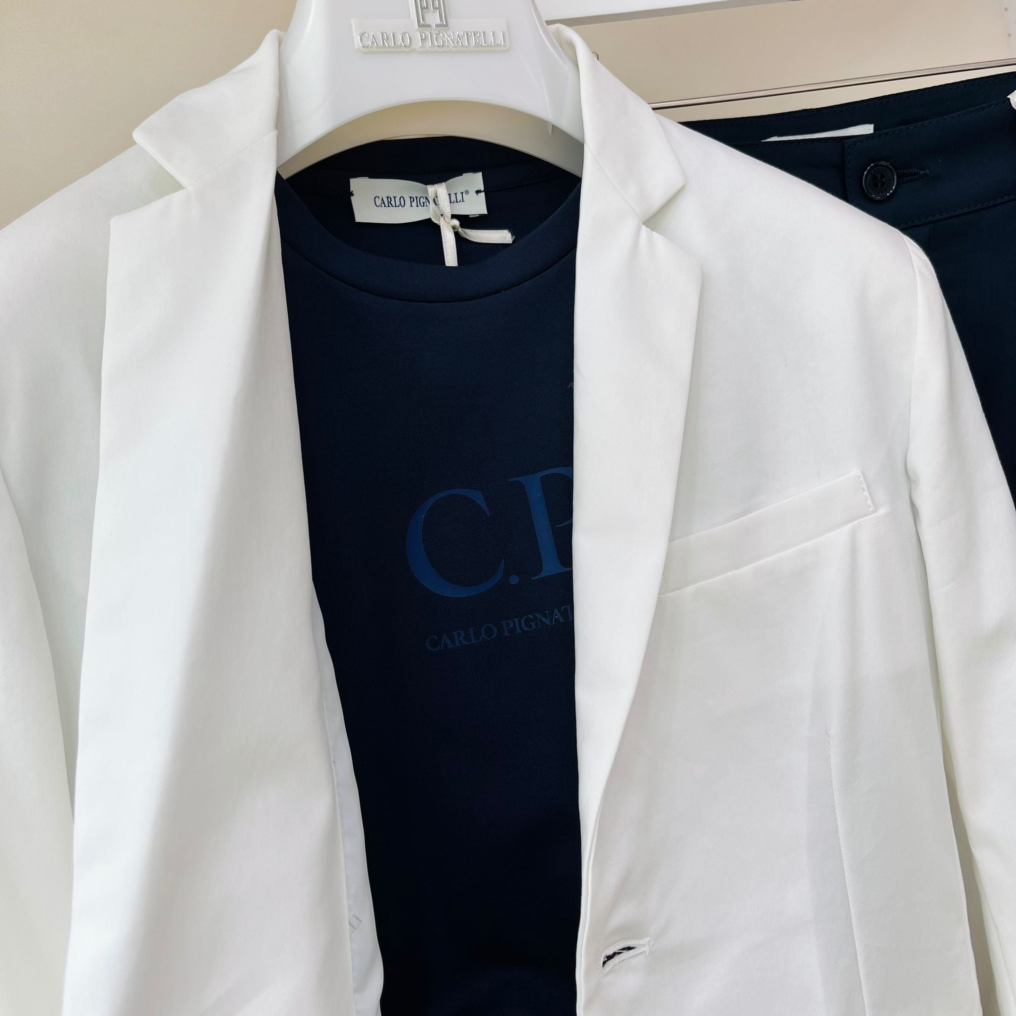 COMPLETO CERIMONIALE BIANCO E BLU - Noi da piccoli