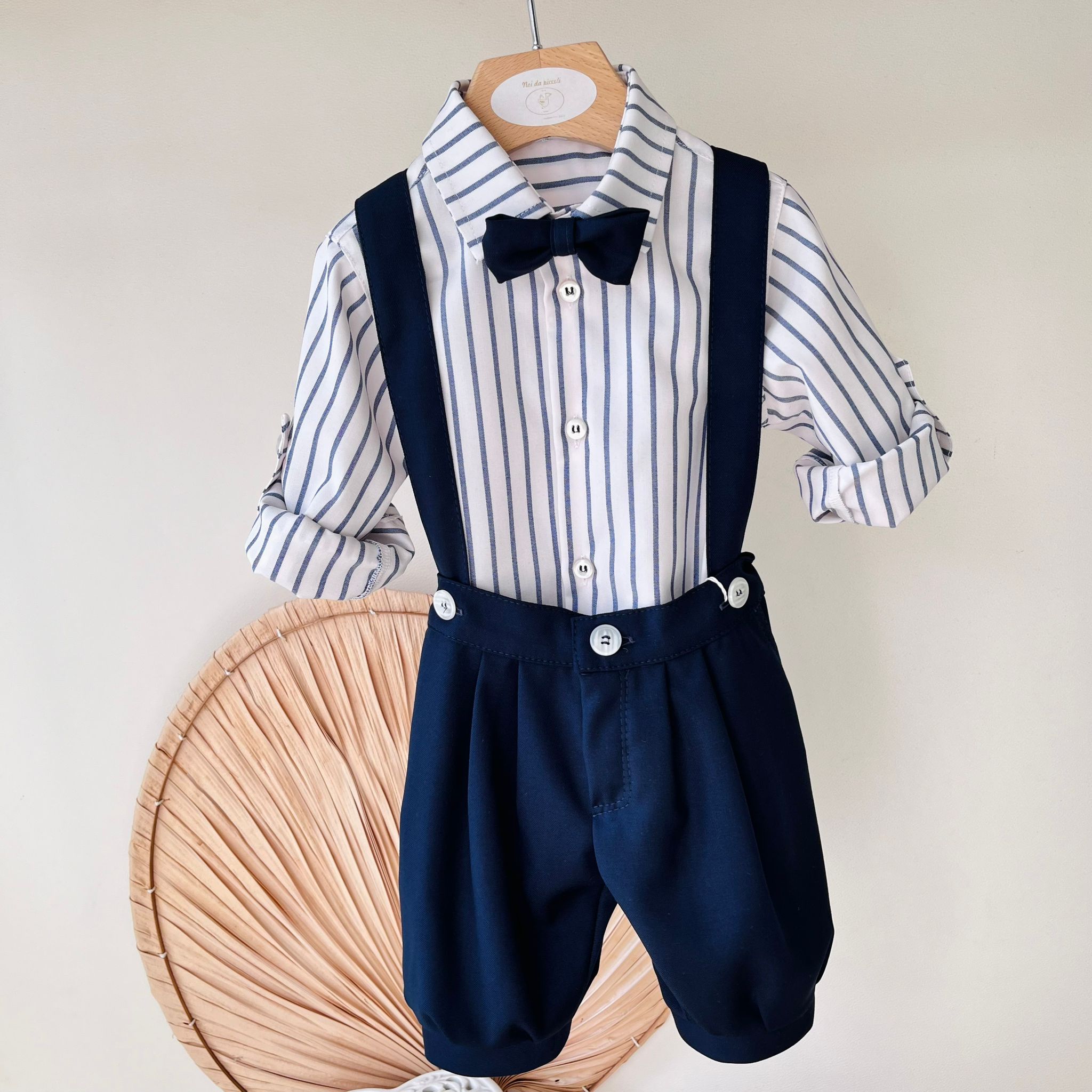 COMPLETO CERIMONIALE BLU RIGHE - Noi da piccoli