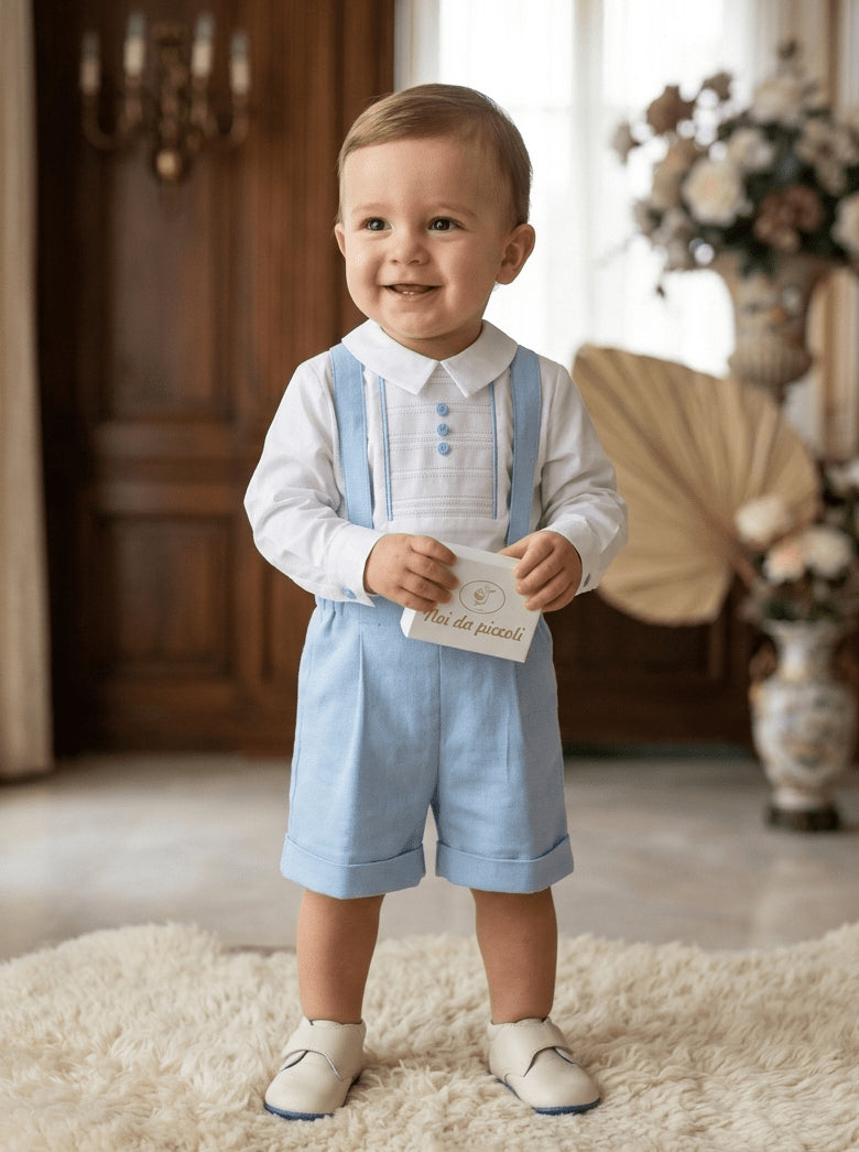 COMPLETO CERIMONIALE CIELO - Noi da piccoli