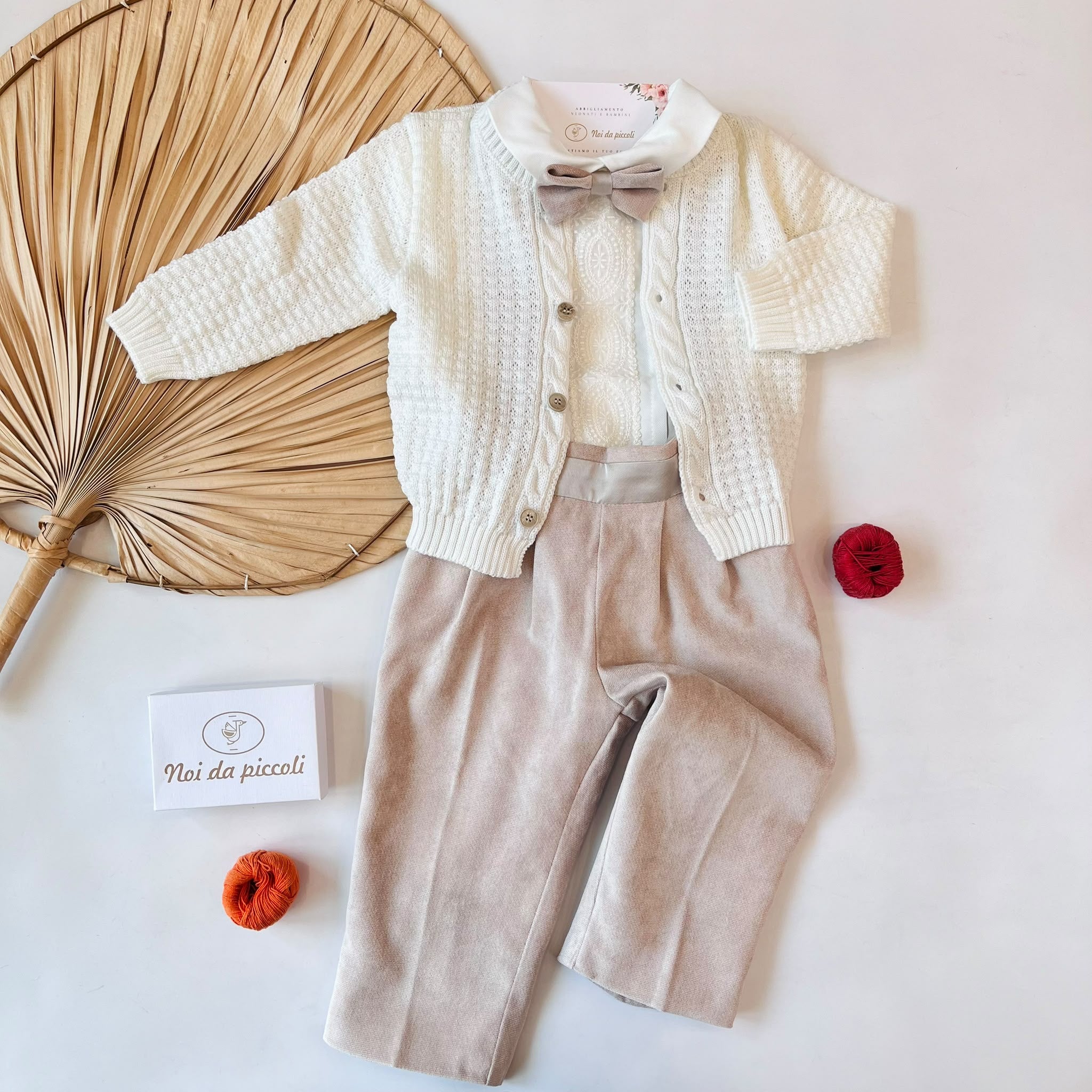 COMPLETO CERIMONIALE ELEGANZA SENZA TEMPO BEIGE - Noi da piccoli