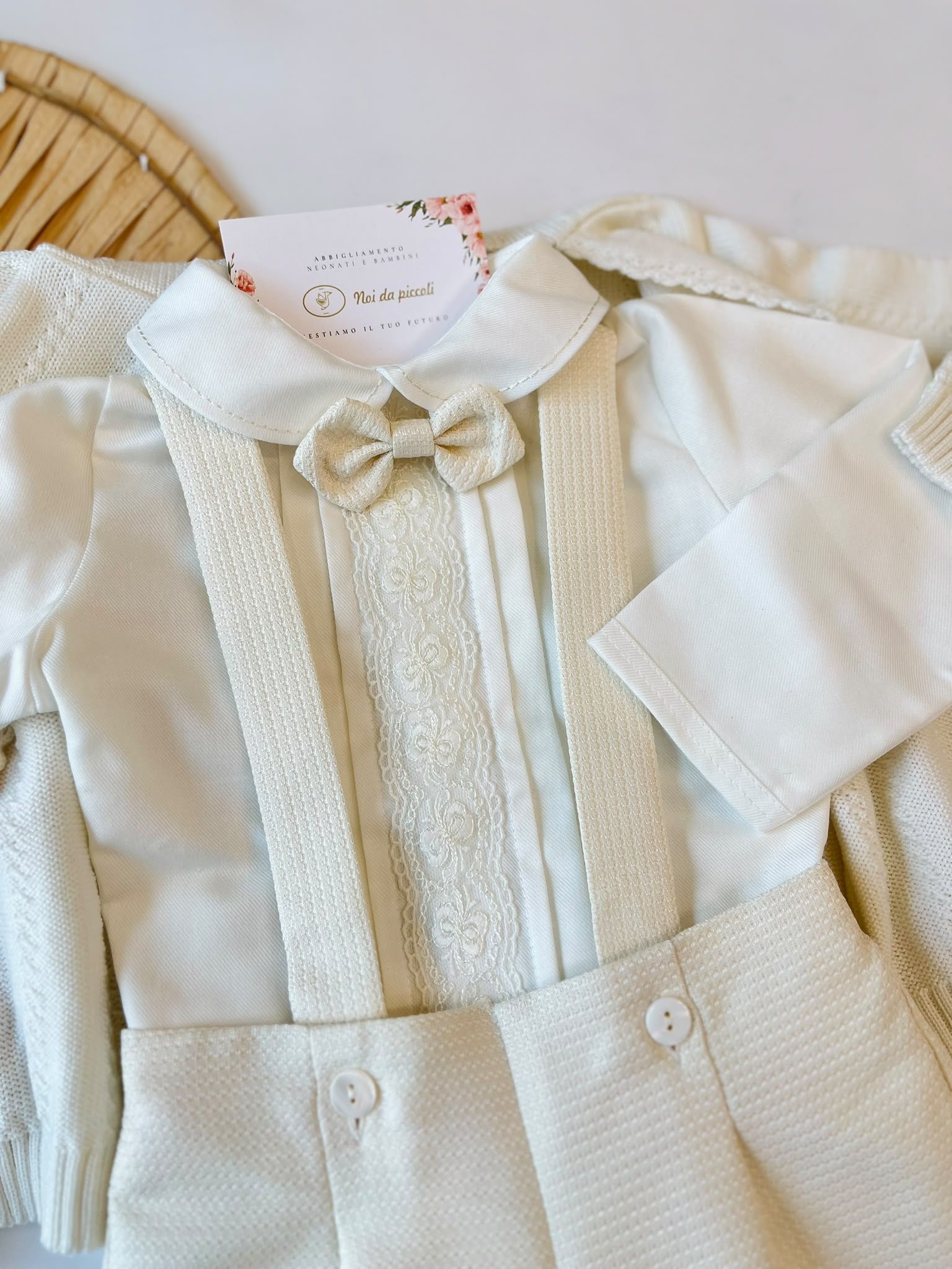 COMPLETO CERIMONIALE ELEGANZA SENZA TEMPO PANNA - Noi da piccoli