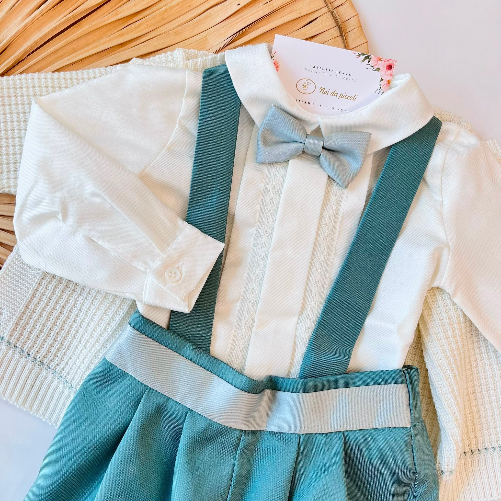 COMPLETO CERIMONIALE ELEGANZA SENZA TEMPO VERDE - Noi da piccoli