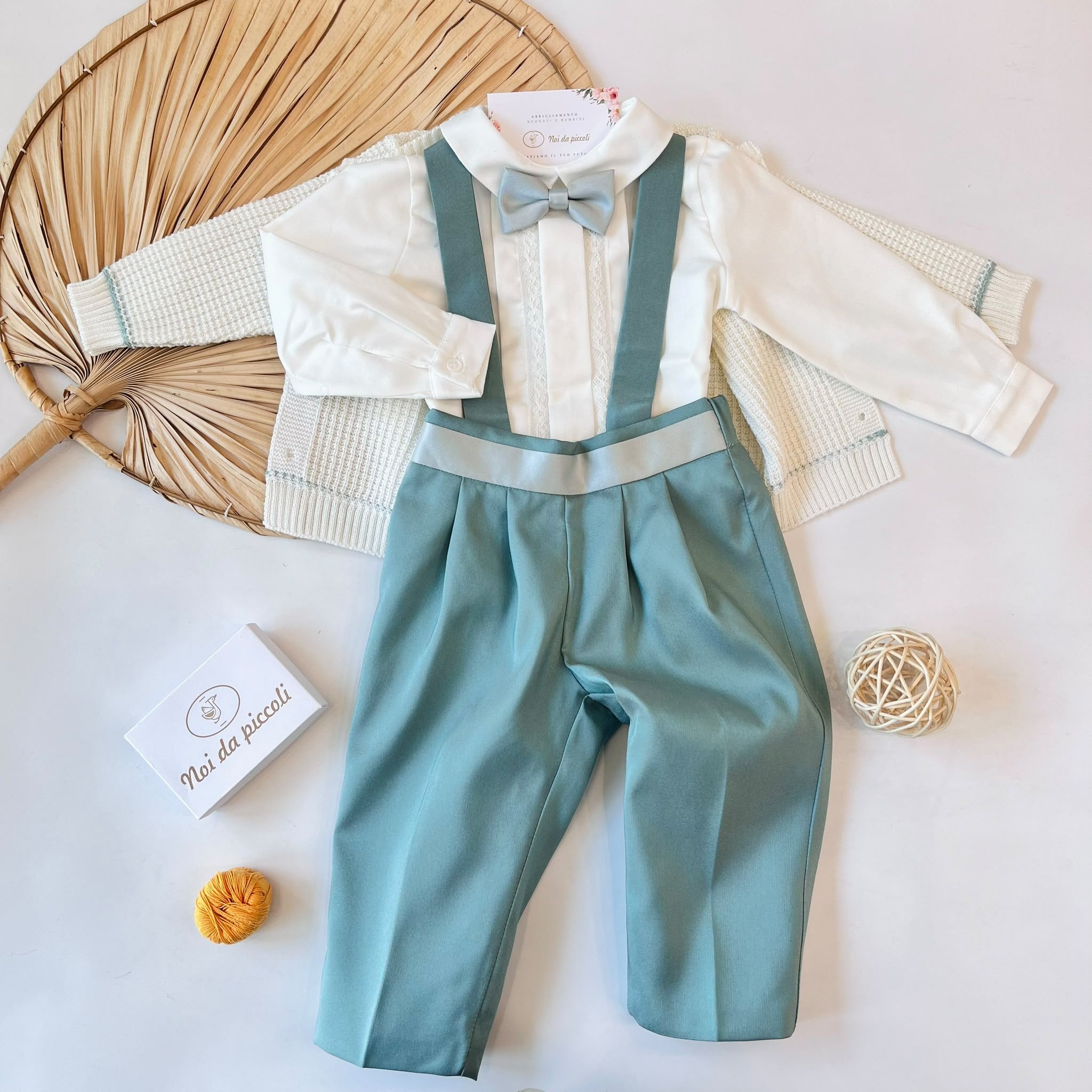 COMPLETO CERIMONIALE ELEGANZA SENZA TEMPO VERDE - Noi da piccoli