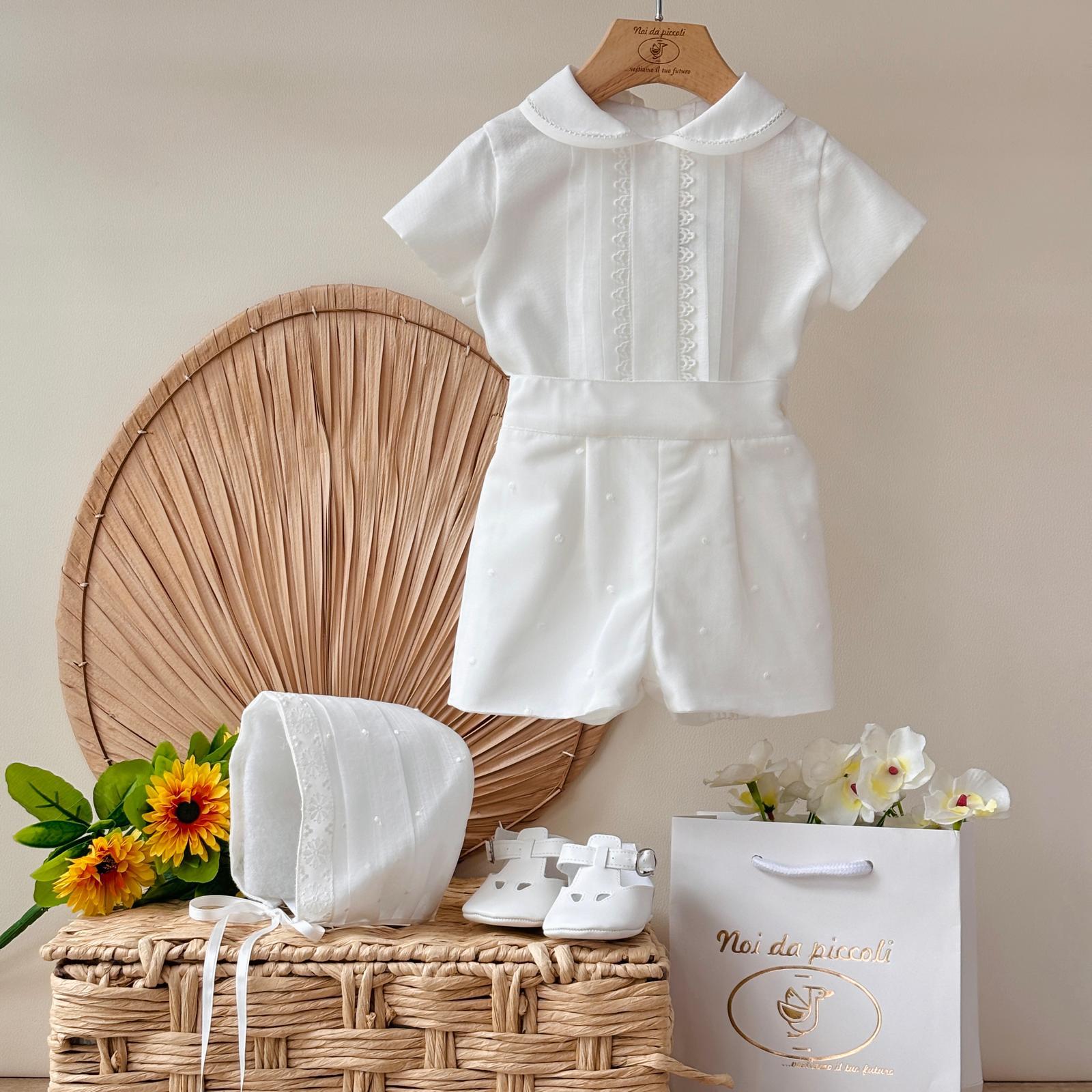 COMPLETO CERIMONIALE ENEA Bianco - Noi da piccoli