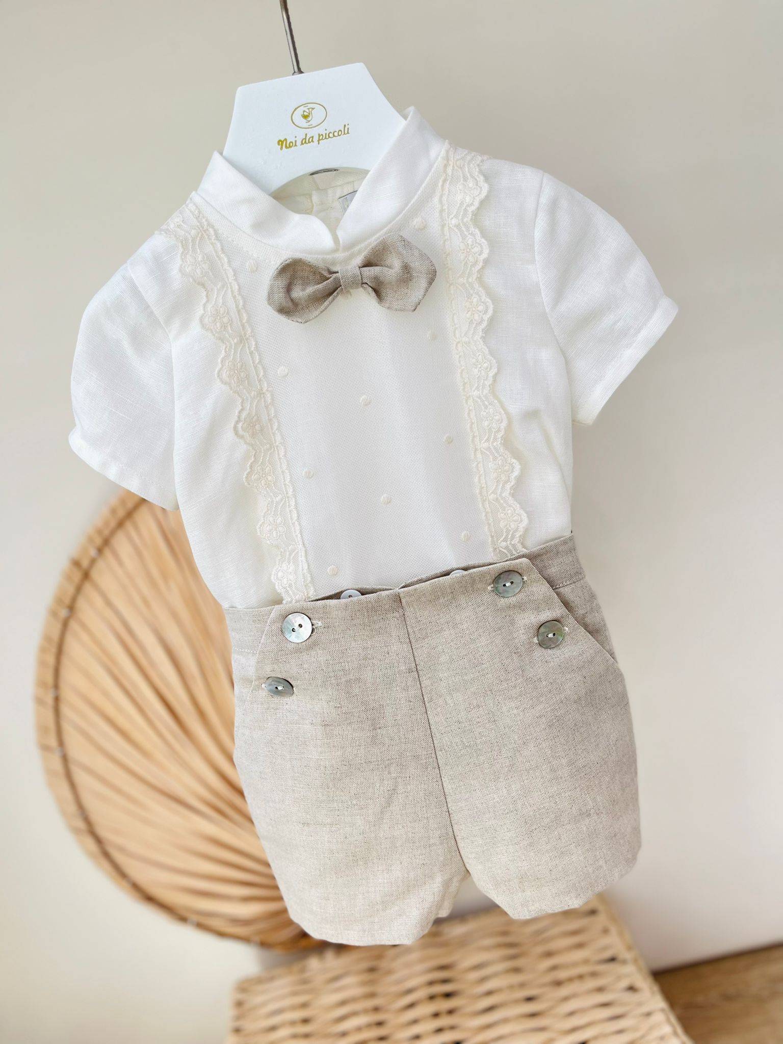 COMPLETO CERIMONIALE FIL BEIGE - Noi da piccoli
