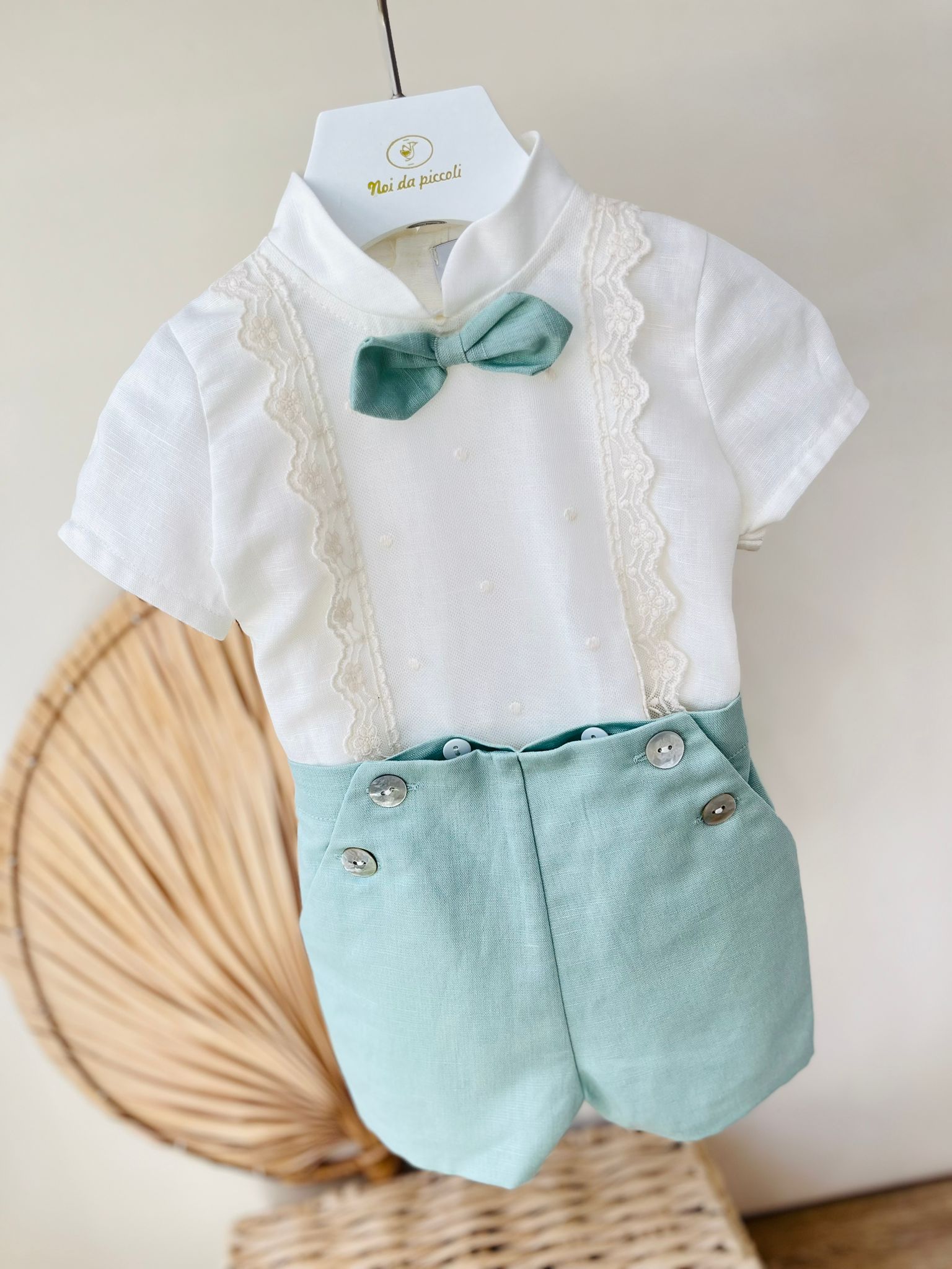 COMPLETO CERIMONIALE FIL SALVIA - Noi da piccoli