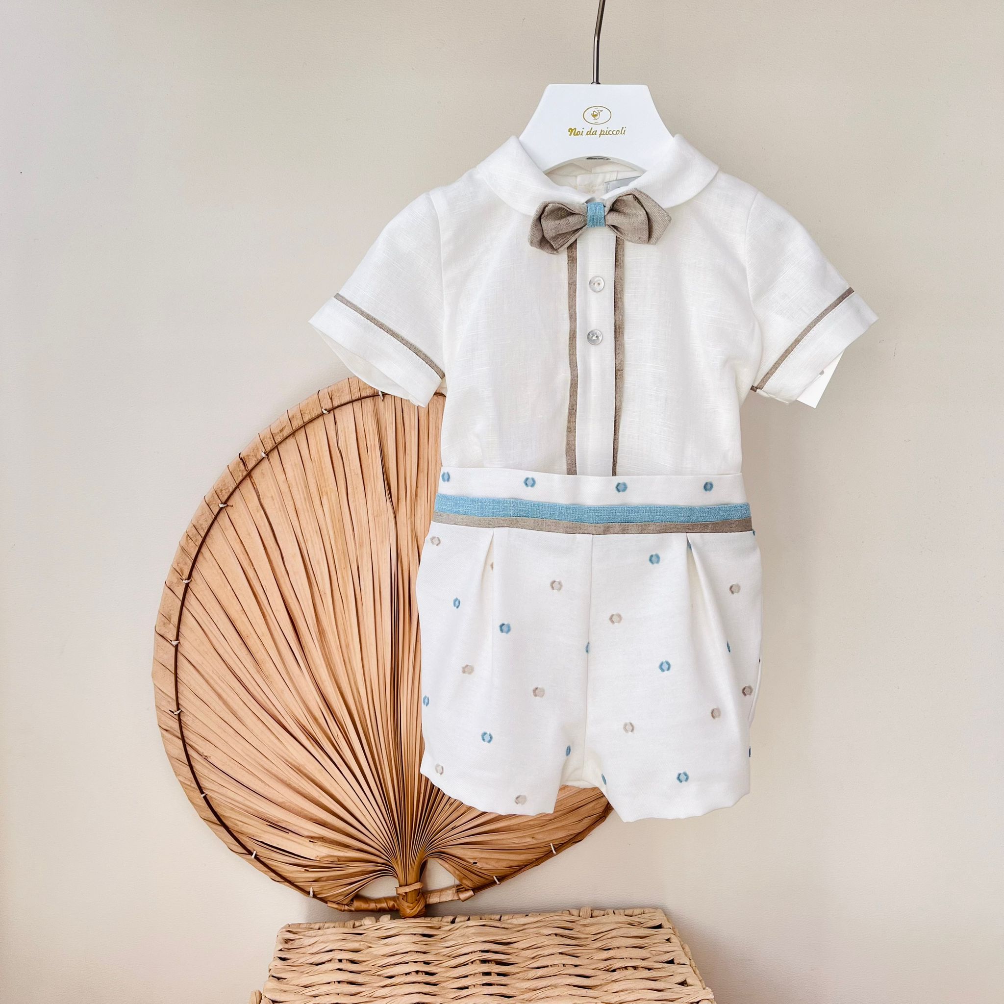 COMPLETO CERIMONIALE GIL BIANCO CIELO - Noi da piccoli