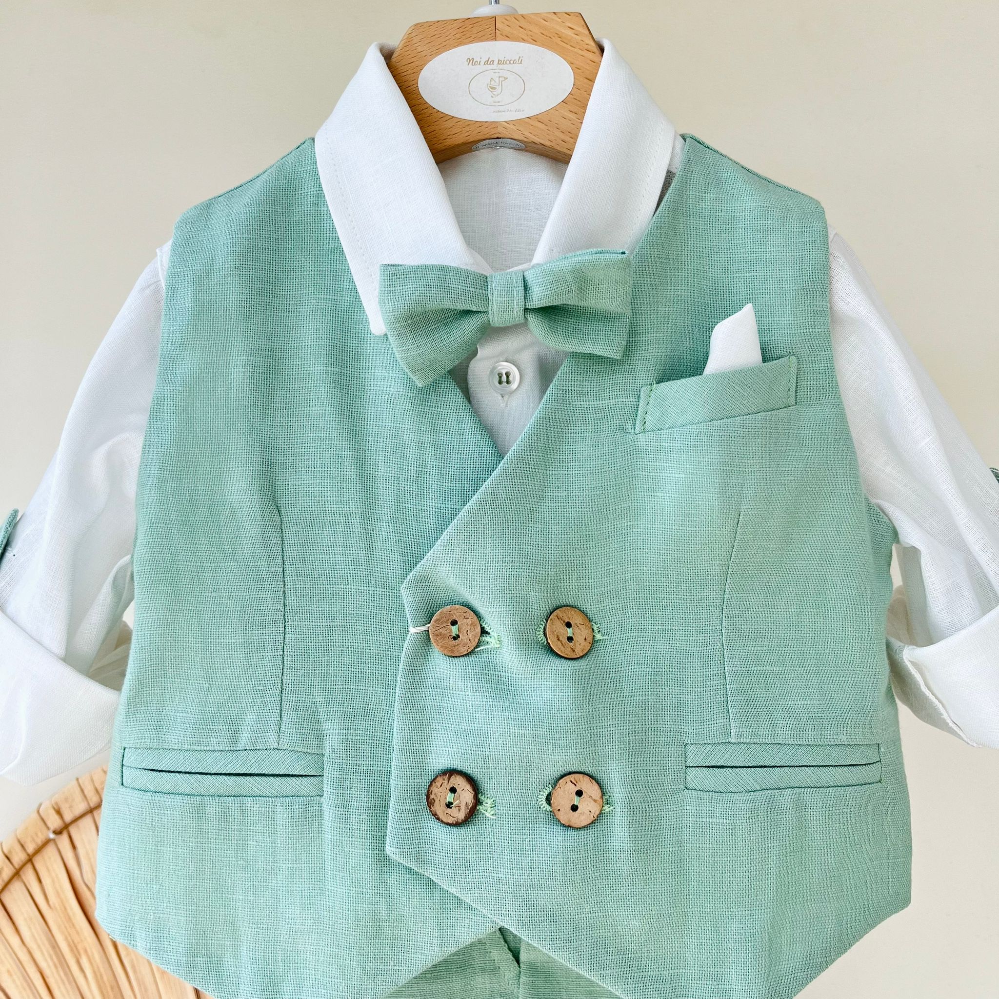 COMPLETO CERIMONIALE VERDE - Noi da piccoli