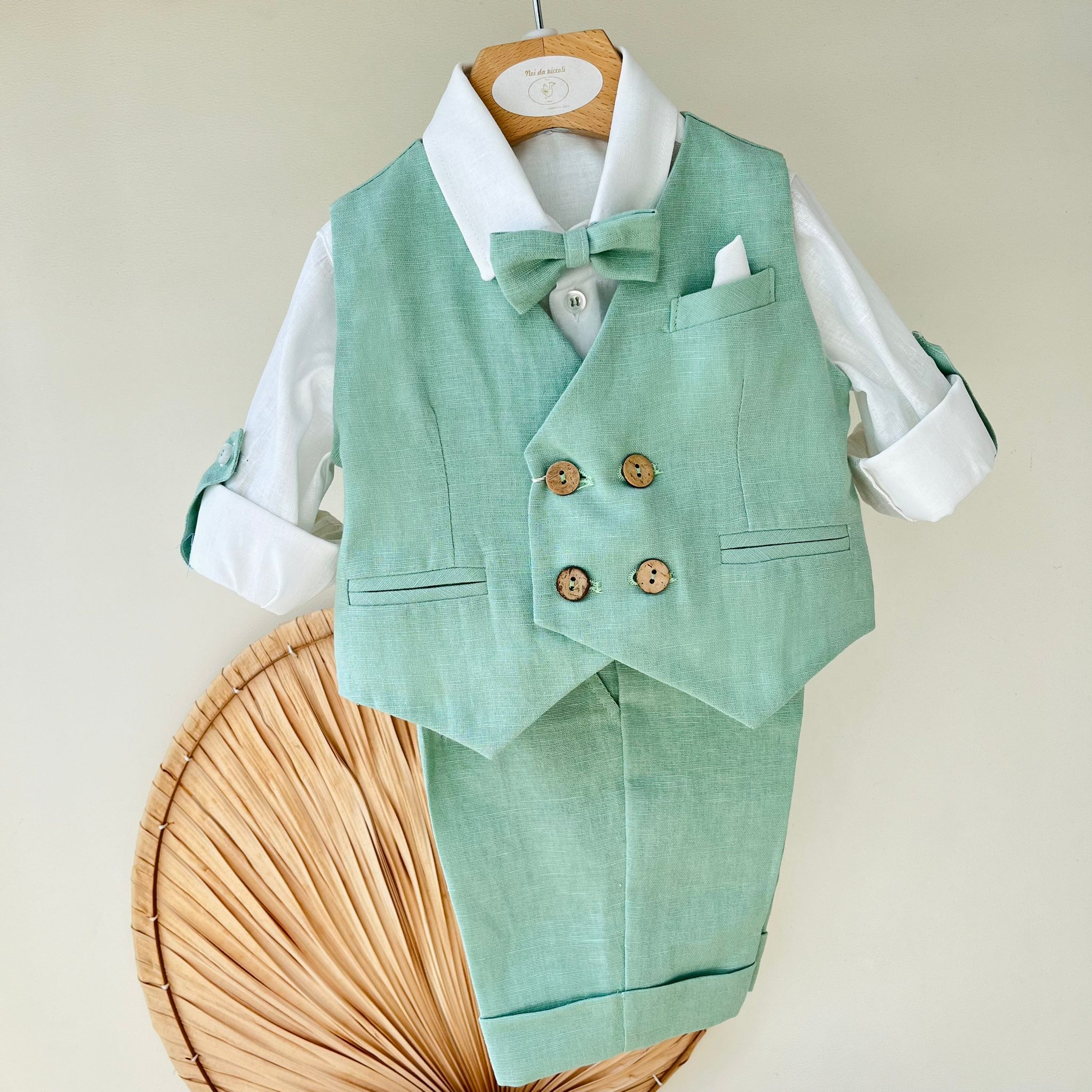 COMPLETO CERIMONIALE VERDE - Noi da piccoli