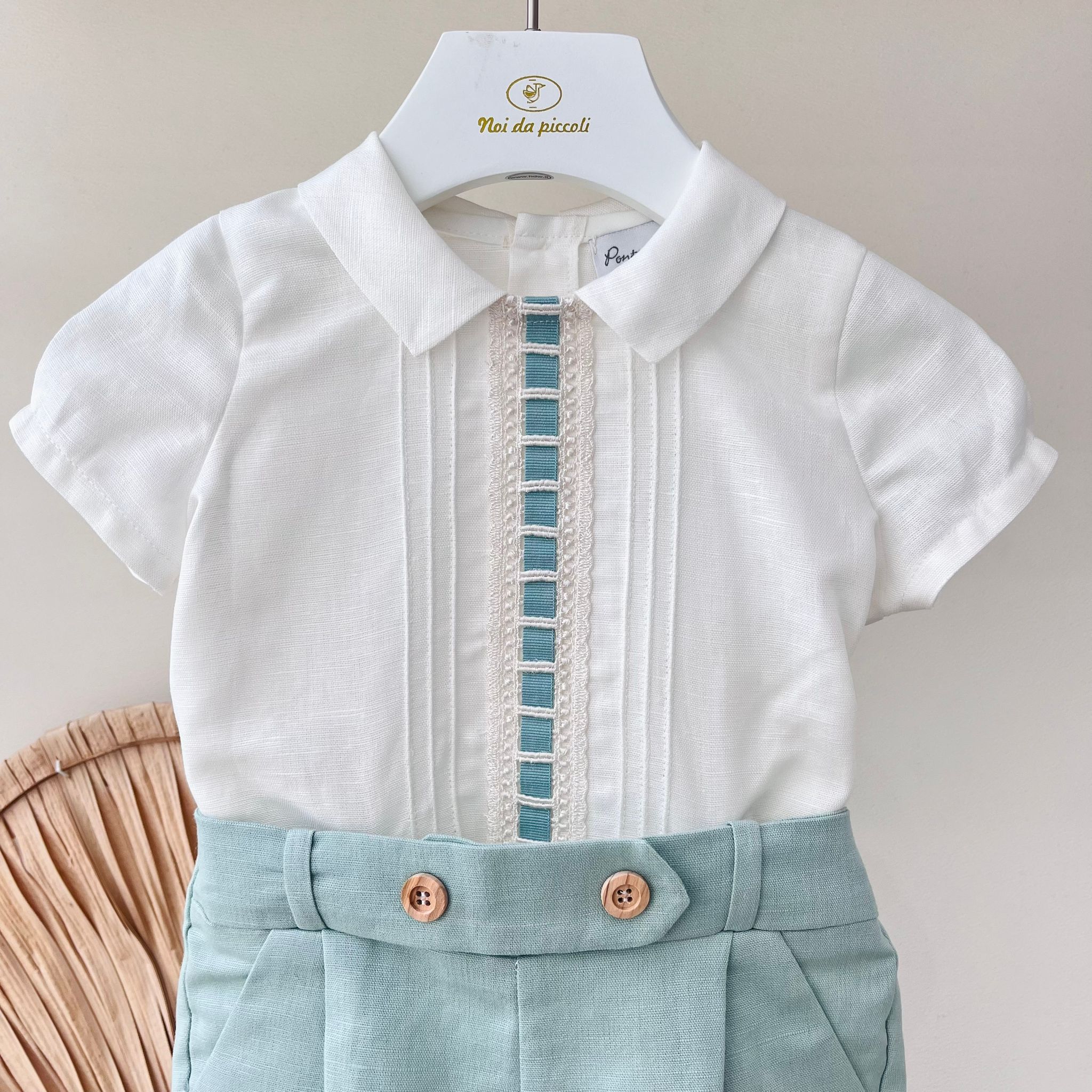 COMPLETO CERIMONIALE VERDE - Noi da piccoli