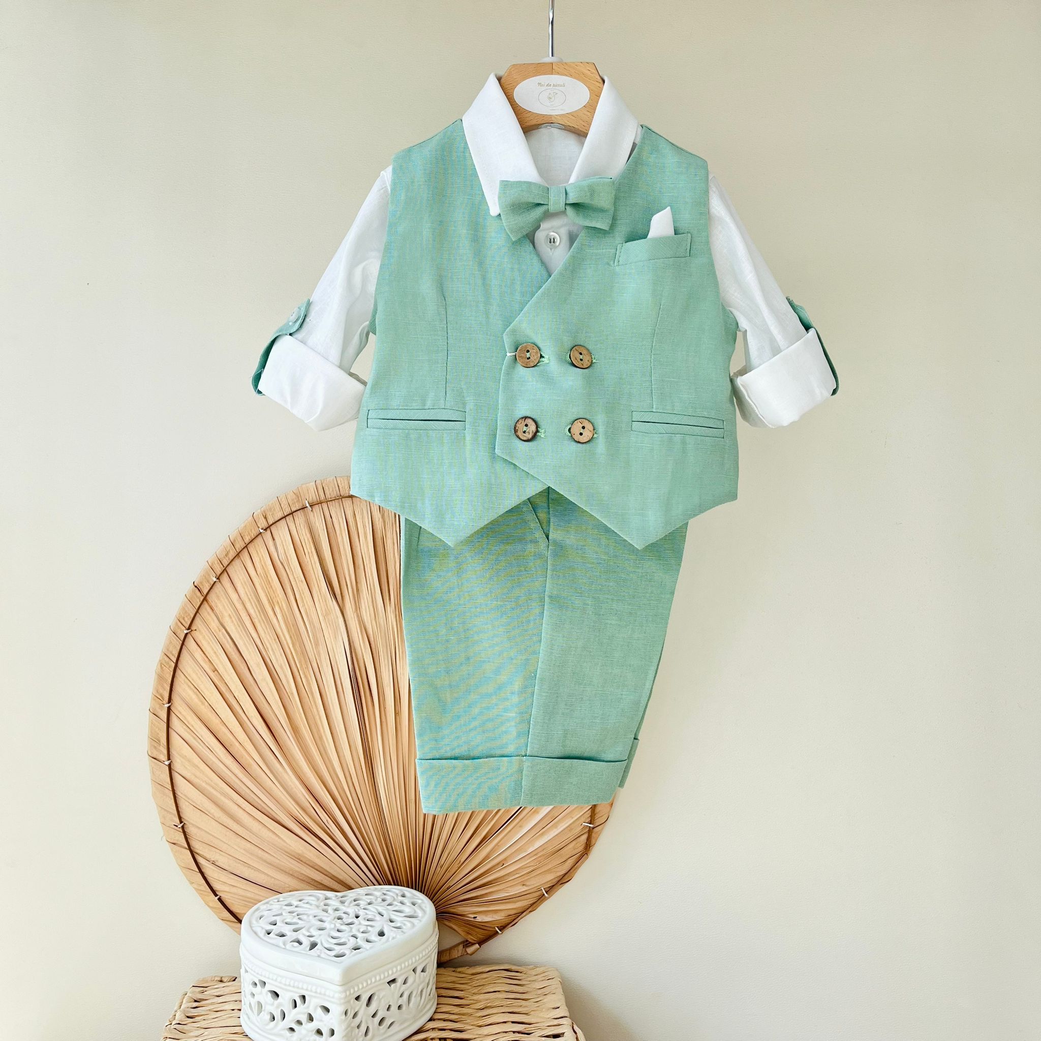 COMPLETO CERIMONIALE VERDE - Noi da piccoli