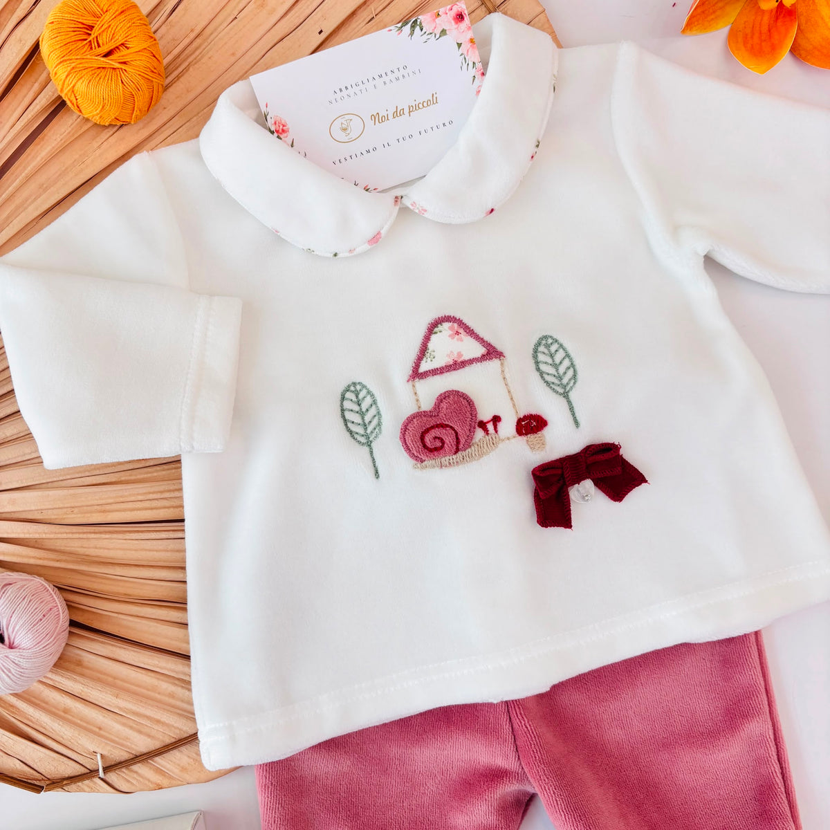 COMPLETO ciniglia lumachina ROSA - Noi da piccoli