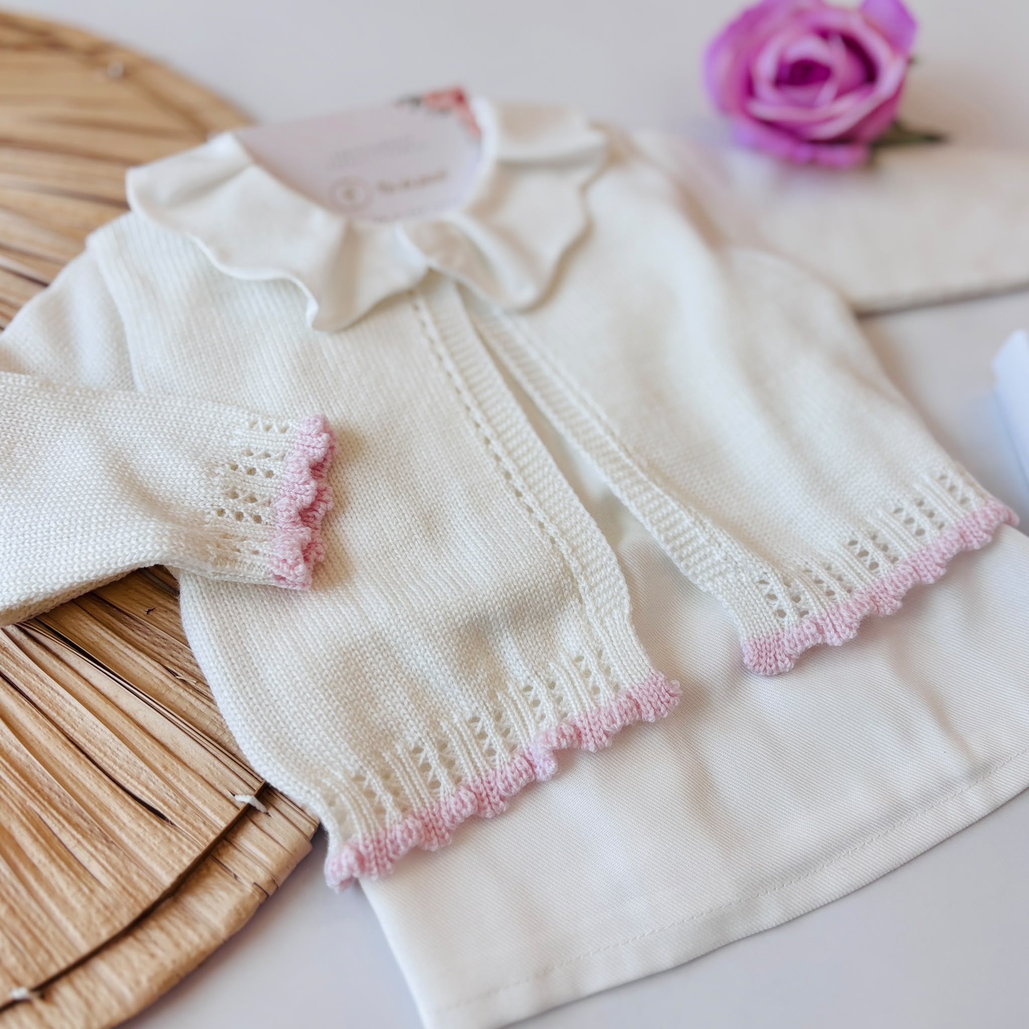 COMPLETO CON GONNELLINA 100% LANA PANNA - Noi da piccoli