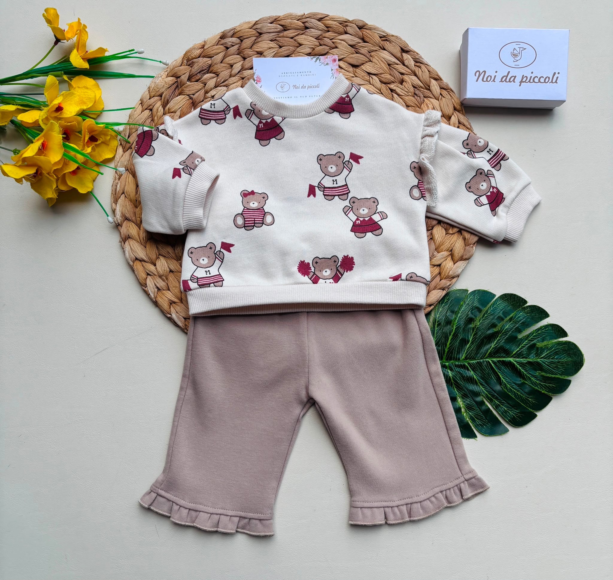 COMPLETO COTONE CALDO BEIGE - Noi da piccoli