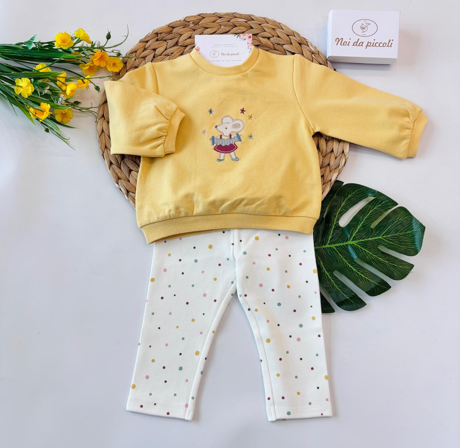 COMPLETO COTONE CALDO BEIGE - Noi da piccoli