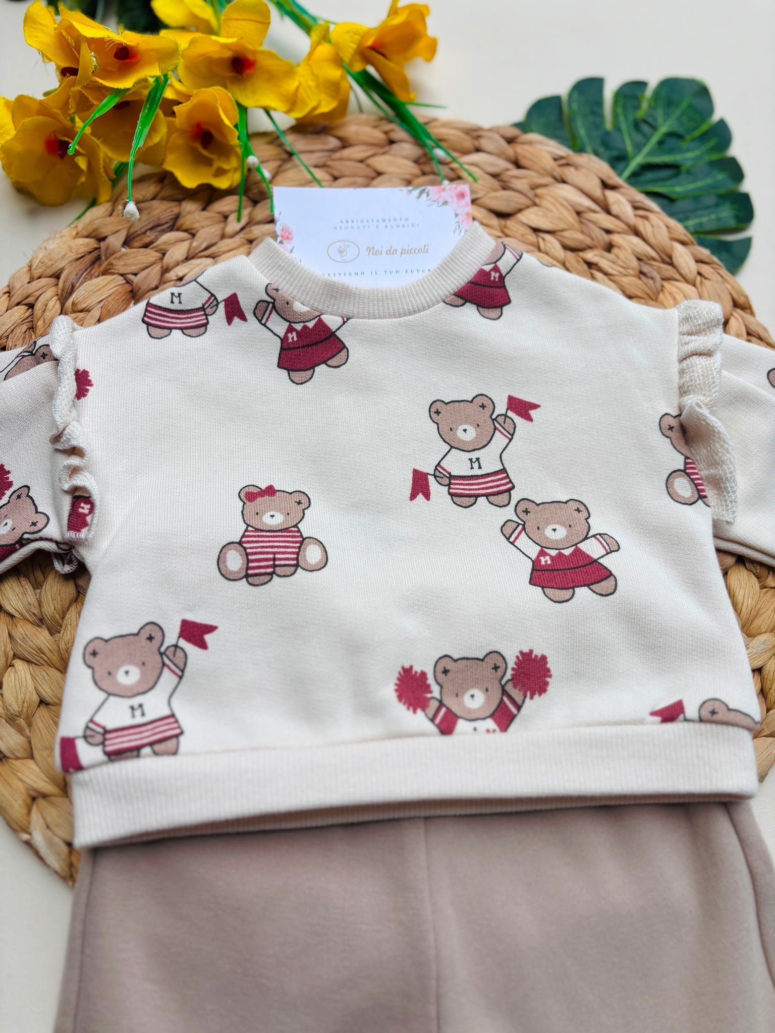 COMPLETO COTONE CALDO BEIGE - Noi da piccoli