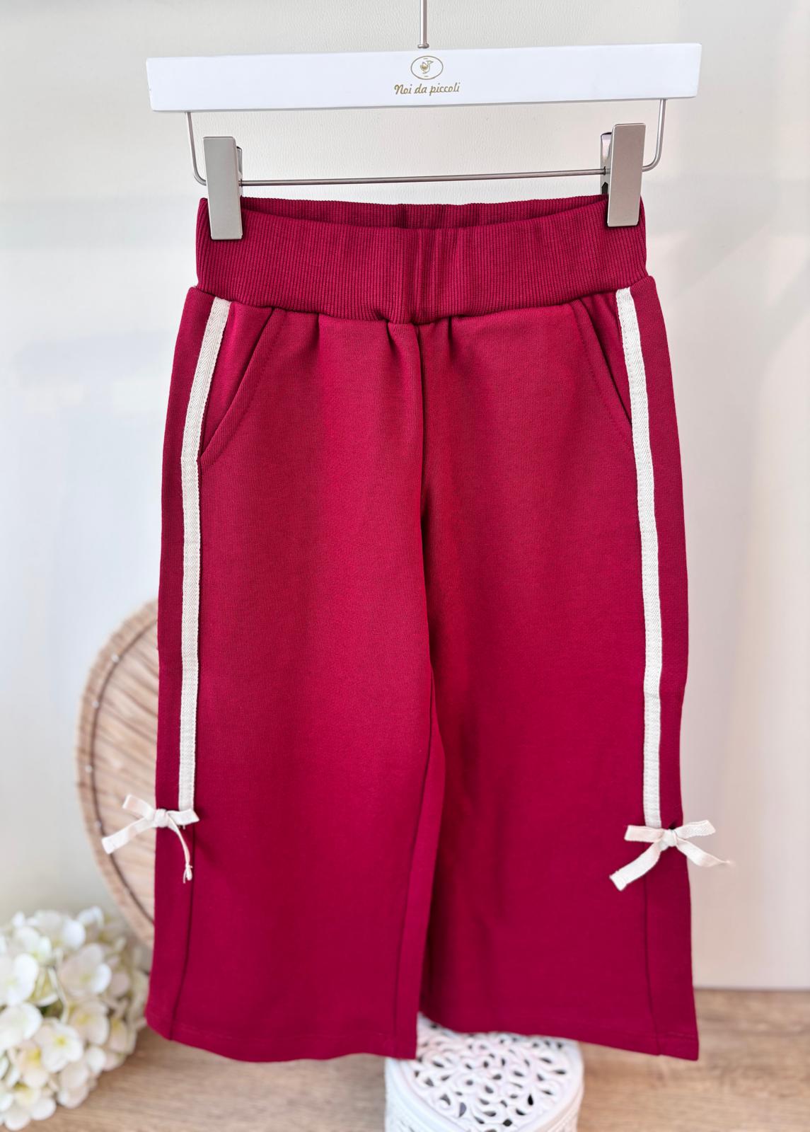 COMPLETO COTONE CALDO BORDEAUX - Noi da piccoli