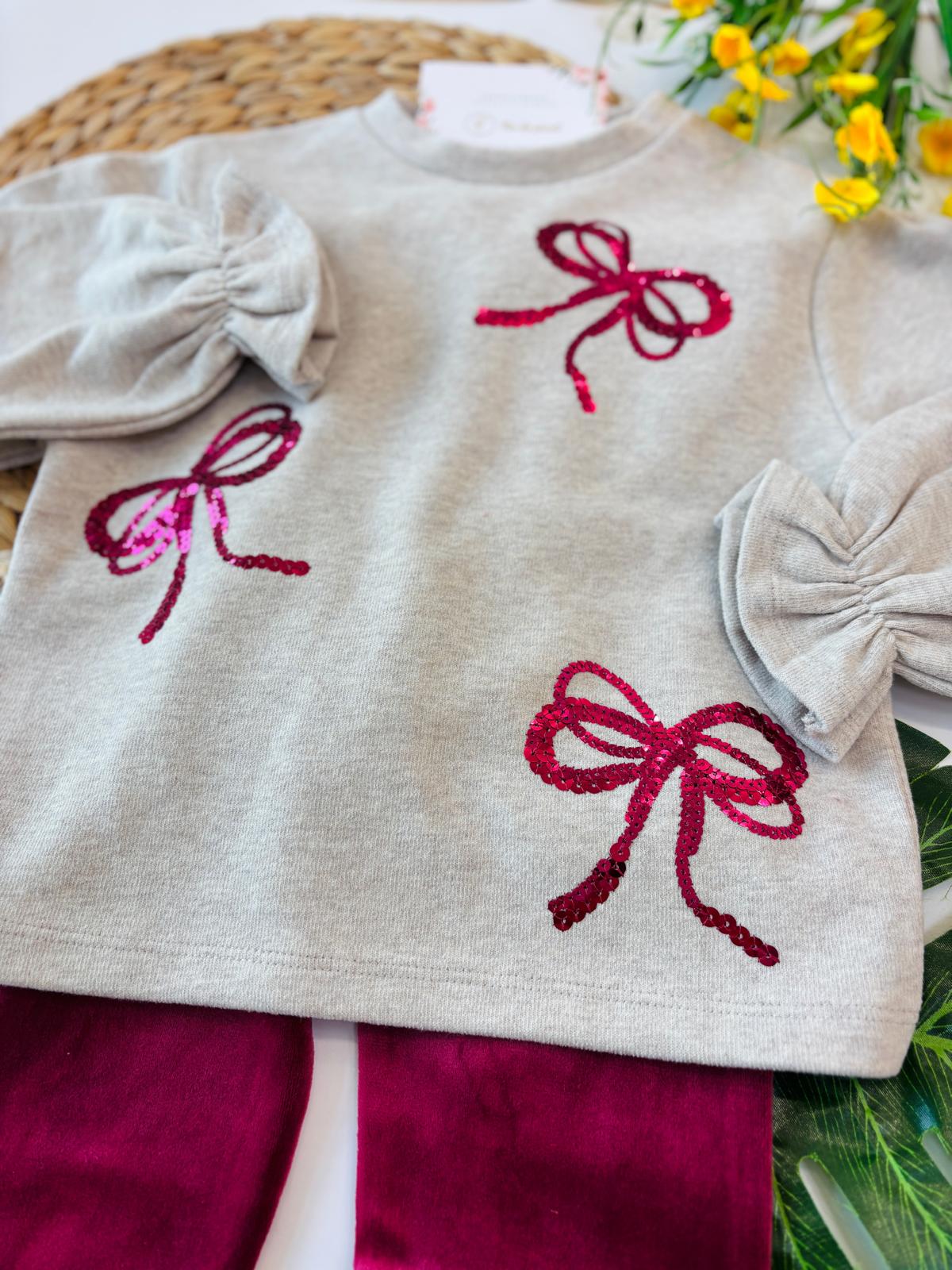 COMPLETO COTONE CALDO FUCSIA - Noi da piccoli