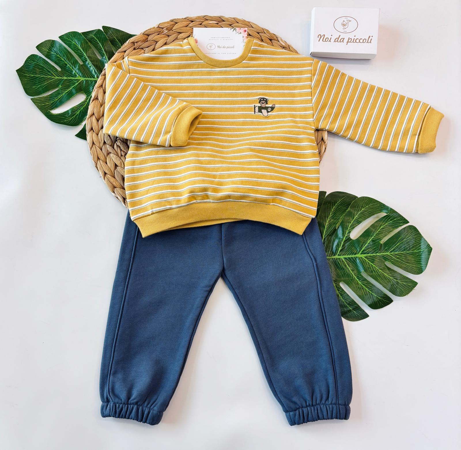 COMPLETO COTONE CALDO GIALLO - Noi da piccoli