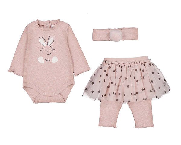 COMPLETO COTONE CALDO ROSA - Noi da piccoli