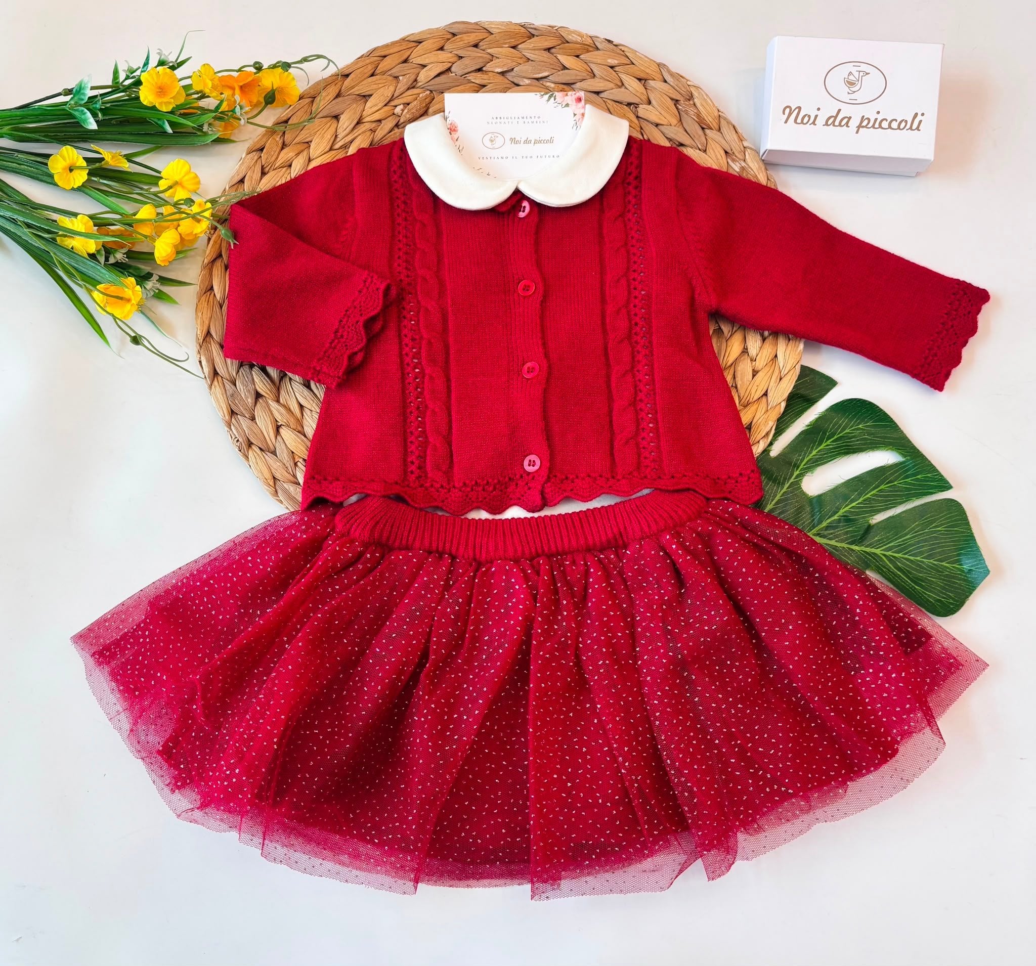 COMPLETO COTONE CALDO ROSSO - Noi da piccoli