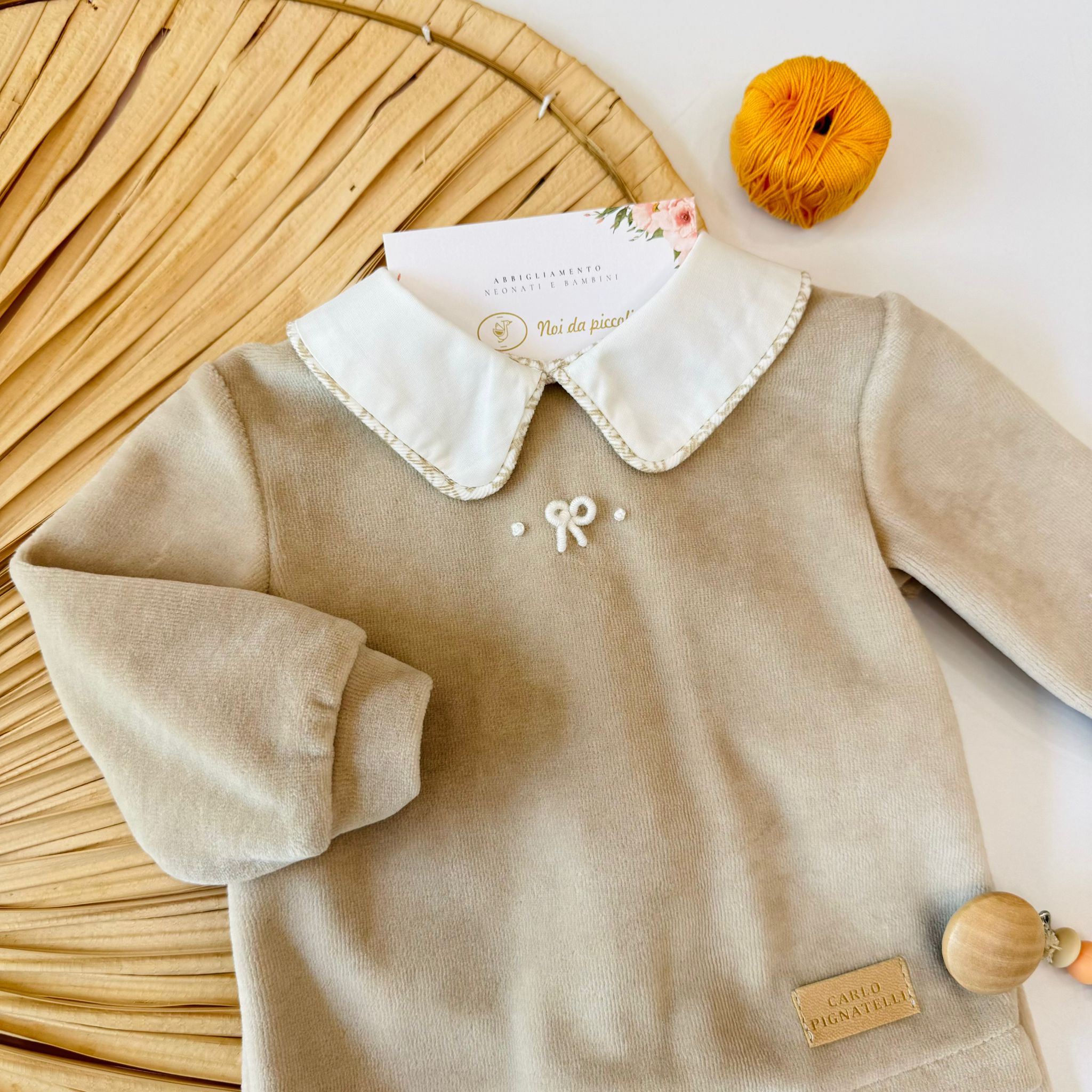 COMPLETO IN CINIGLIA BEIGE - Noi da piccoli