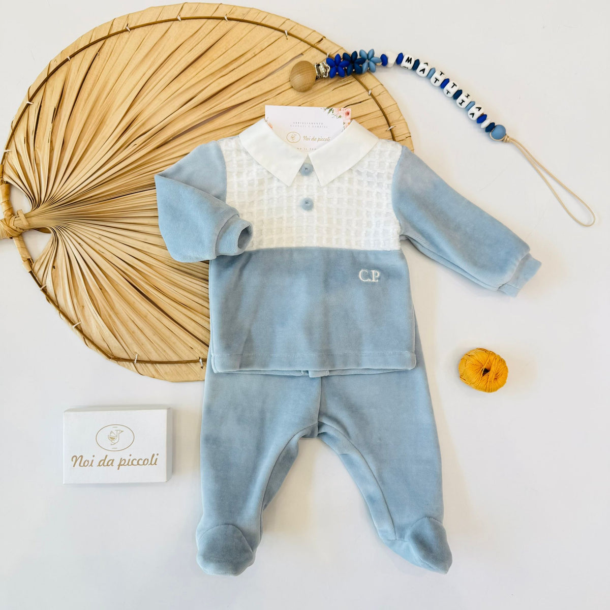 COMPLETO IN CINIGLIA CIELO - Noi da piccoli